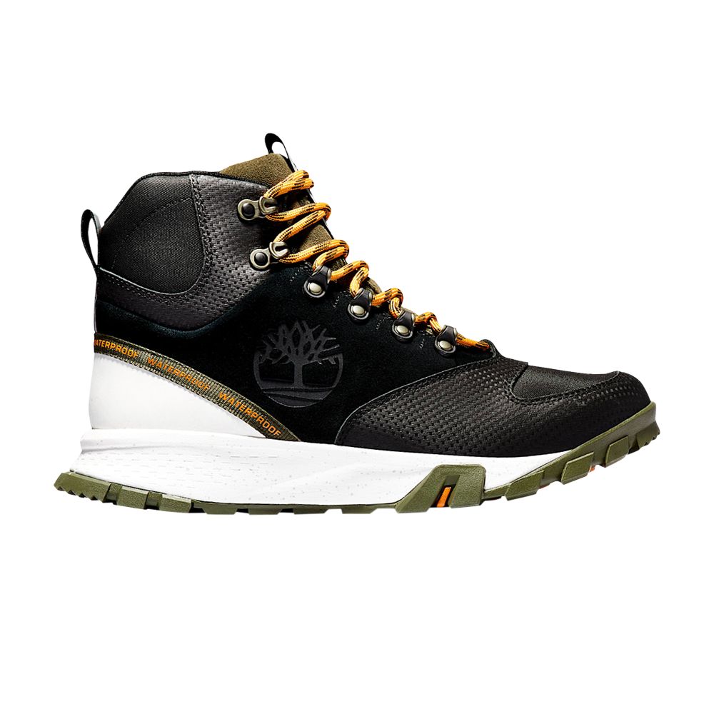 Pre-owned Timberland Garrison Trail Mid Hiker Waterproof 'black Olive' | Men's Size 8
