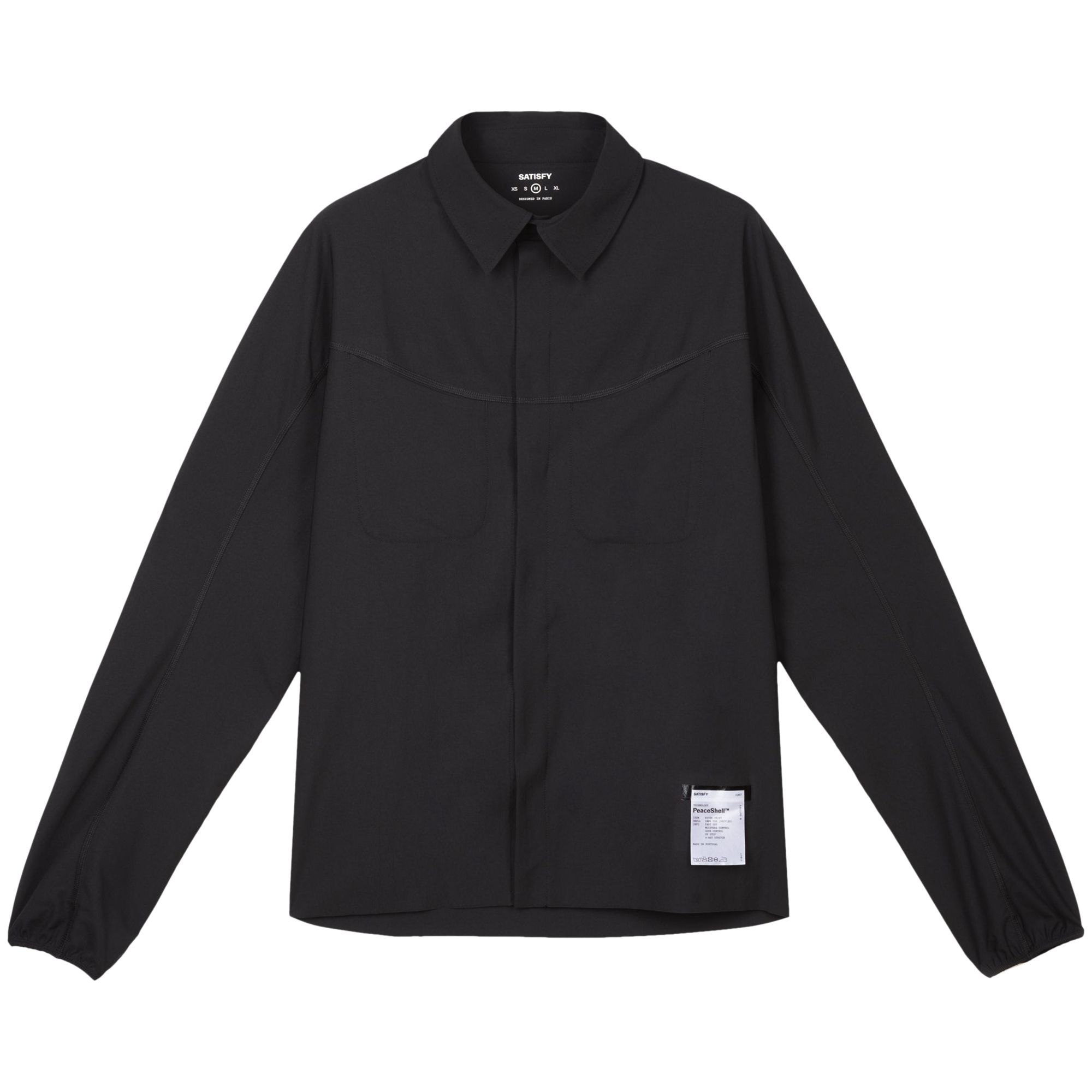 Pre-owned Satisfy Peaceshell River Shirt 'black' | Men's Size M