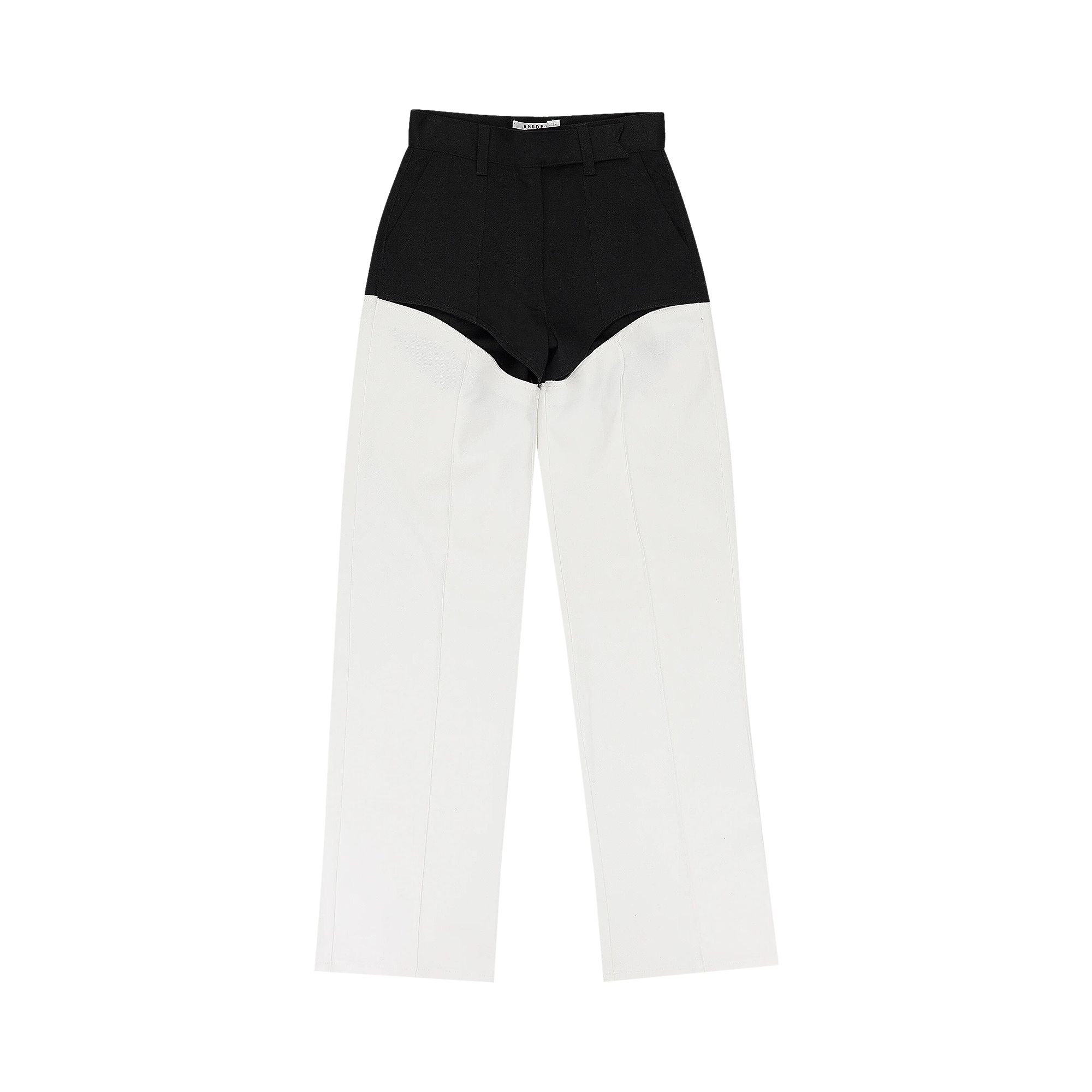 Pre-owned Rhude Cut Out Moto Straight Pants 'black/white' | Women's Size S