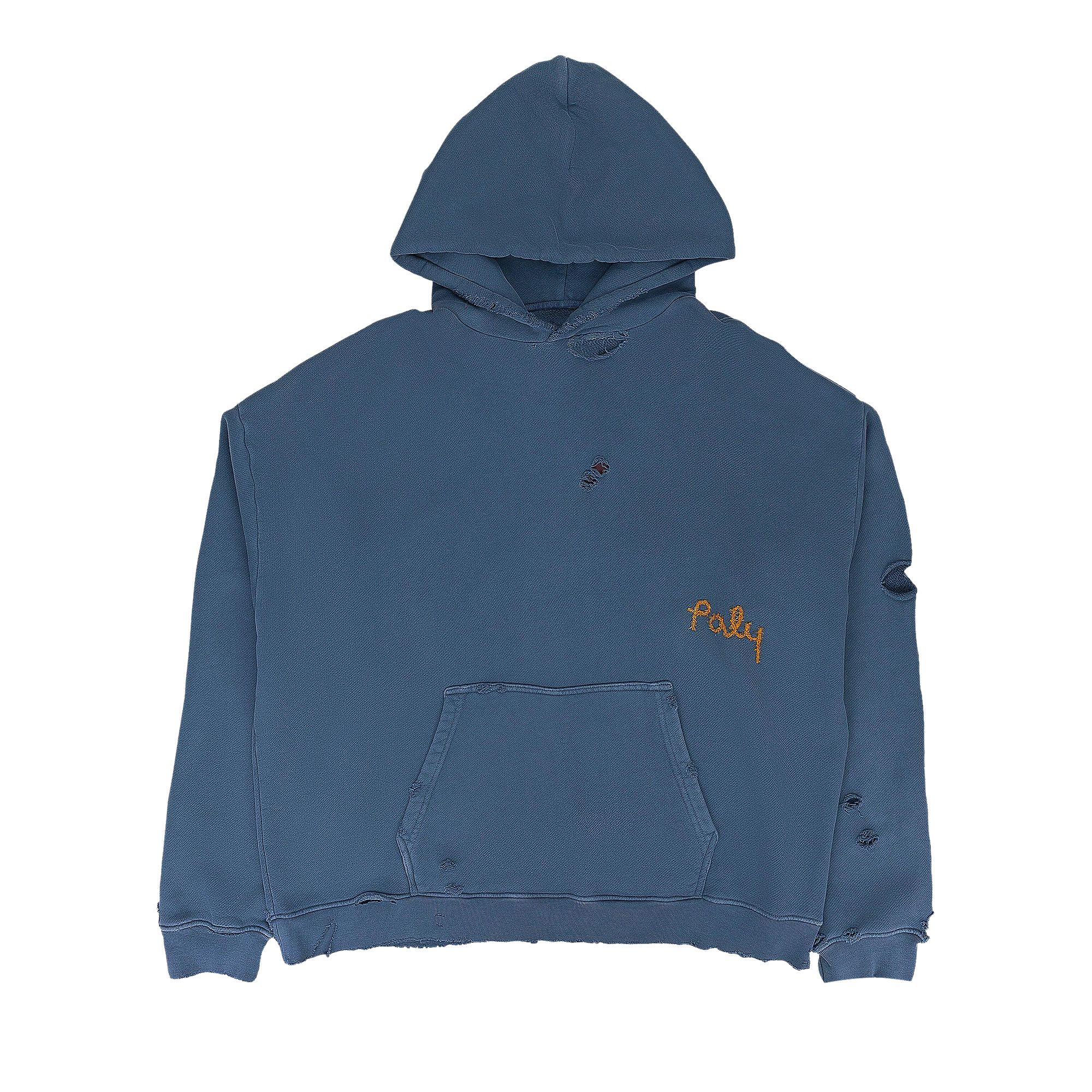 Pre-owned Paly Hollywood Blank Hoodie 'blue' | Men's Size Xl/2xl