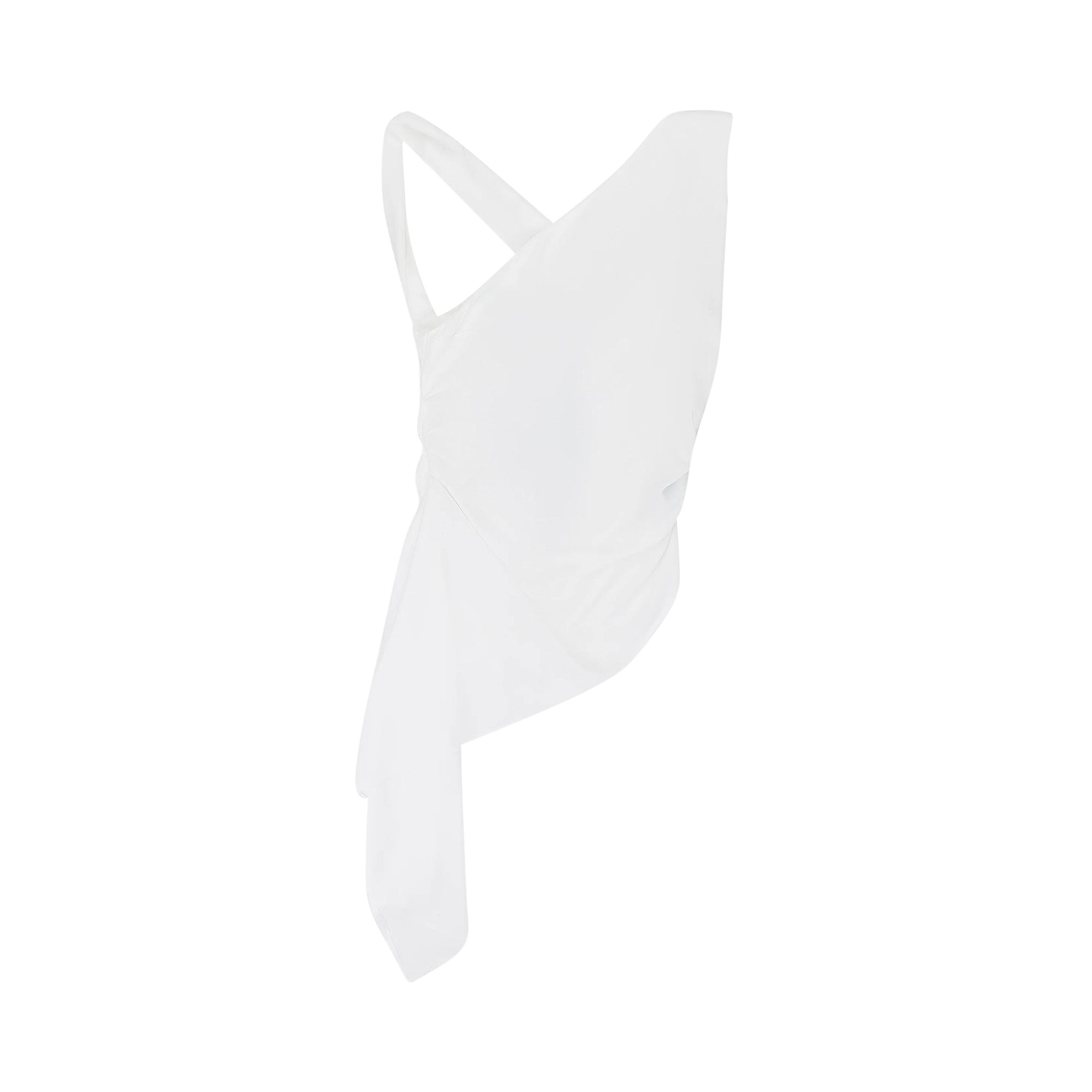 Pre-owned Rhude Asymmetrical Draped Blouse 'white' | Women's Size M