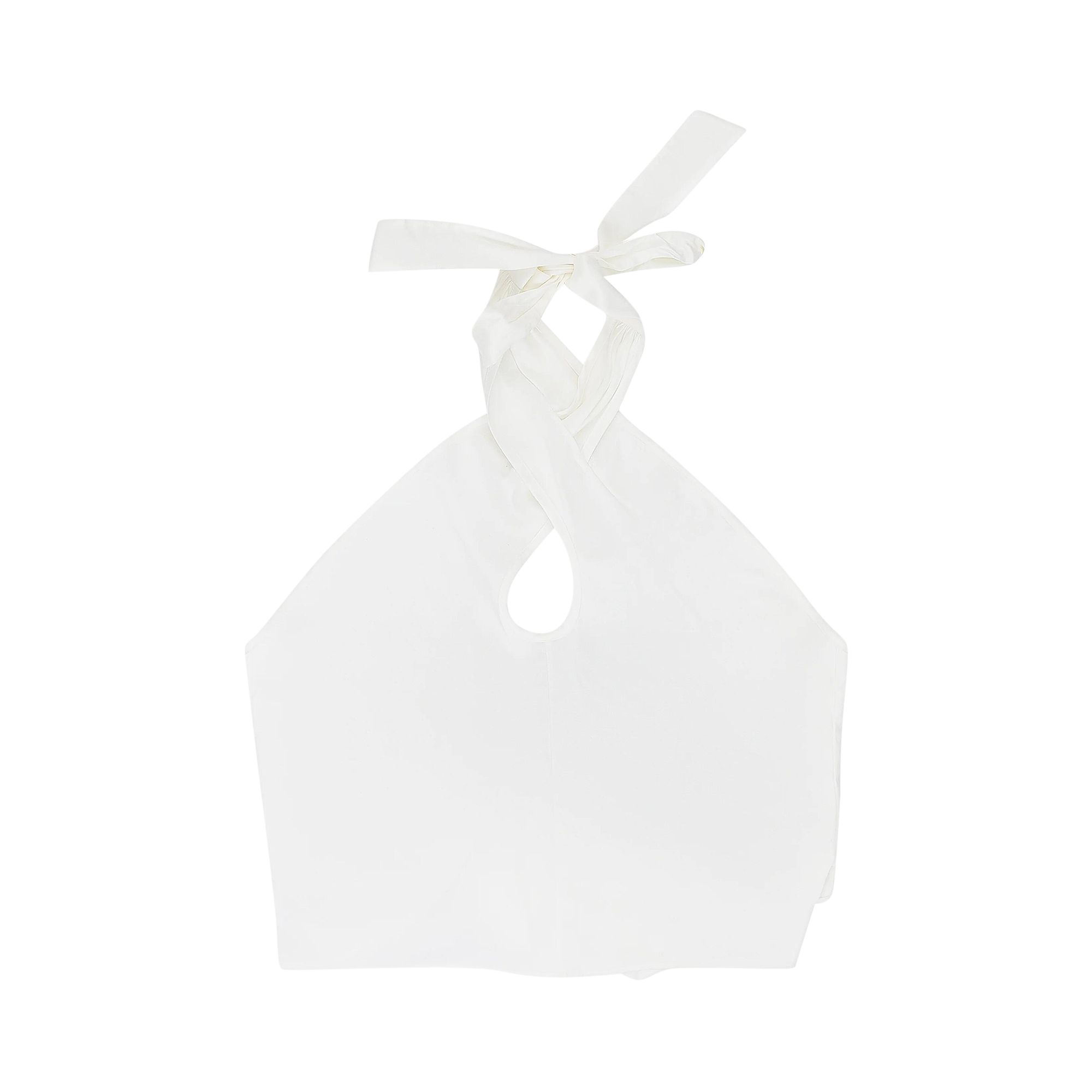 Pre-owned Rhude Cross-tie Blouse 'white' | Women's Size S