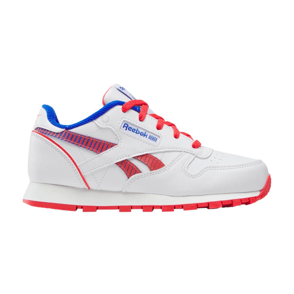 Pre-owned Reebok Classic Leather Step 'n' Flash 2.0 Little Kid 'white Optimum Blue Red' | Kid's Size 2.5