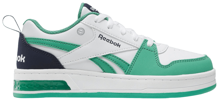 Reebok Royal Prime Step n Flash Little Kid White Upgrade Green Navy