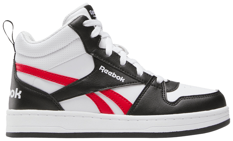 Reebok Prime Mid 20 Little Kid White Black Vector Red