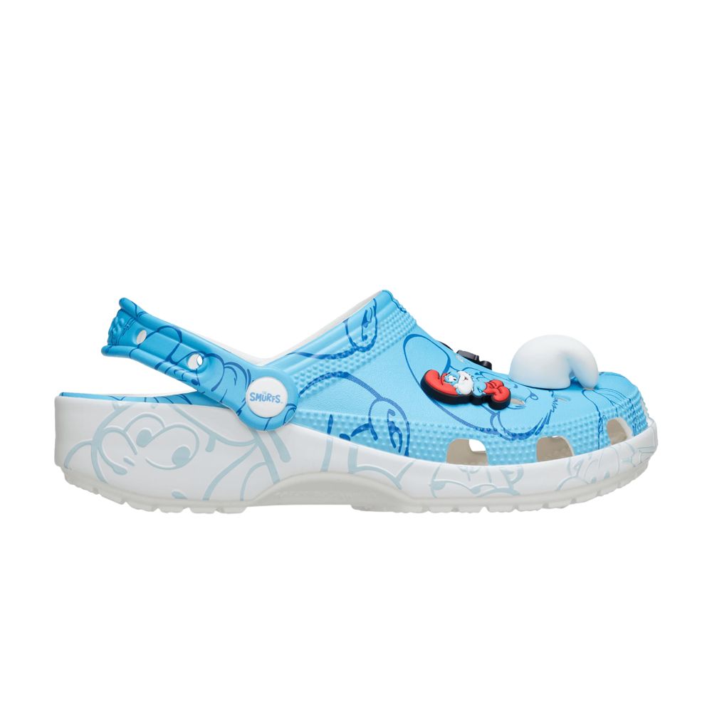 Pre-owned Crocs The Smurfs X Classic Clog 'allover Print' | Blue | Men's Size 3