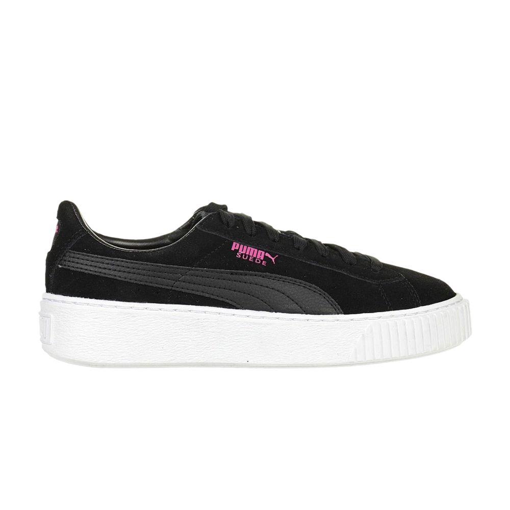 Pre-owned Puma Suede Platform Jr 'black Pink' | Kid's Size 6.5