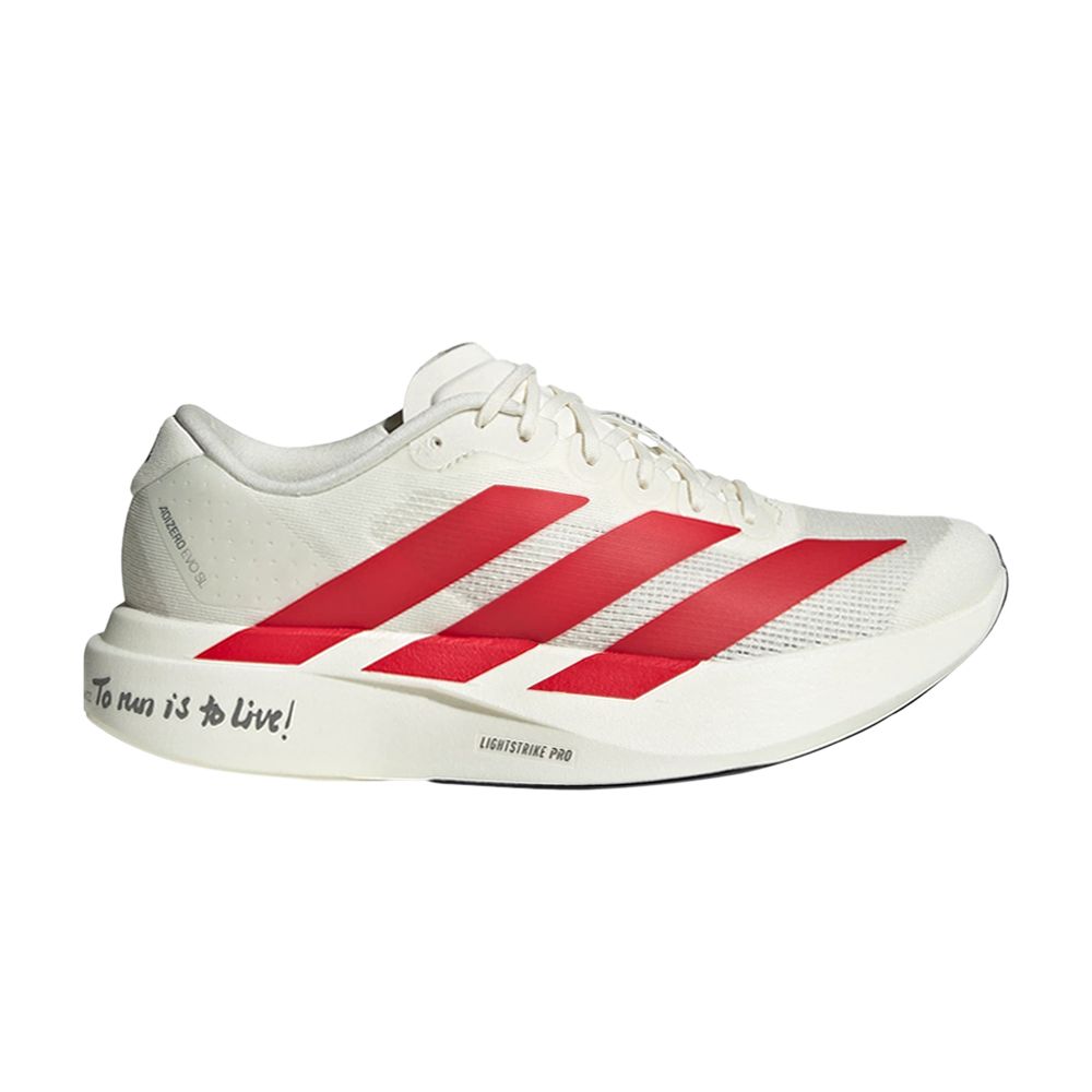Pre-owned Adidas Originals Adidas Wmns Adizero Evo Sl 'to Run Is To Live!' | Cream | Women's Size 9