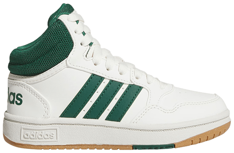 Adidas Hoops Mid K White Collegiate Green Gum