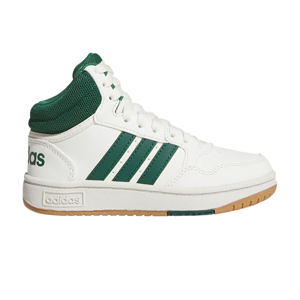 adidas Hoops Mid K 'White Collegiate Green Gum' | Kid's Size 4 - JS4134