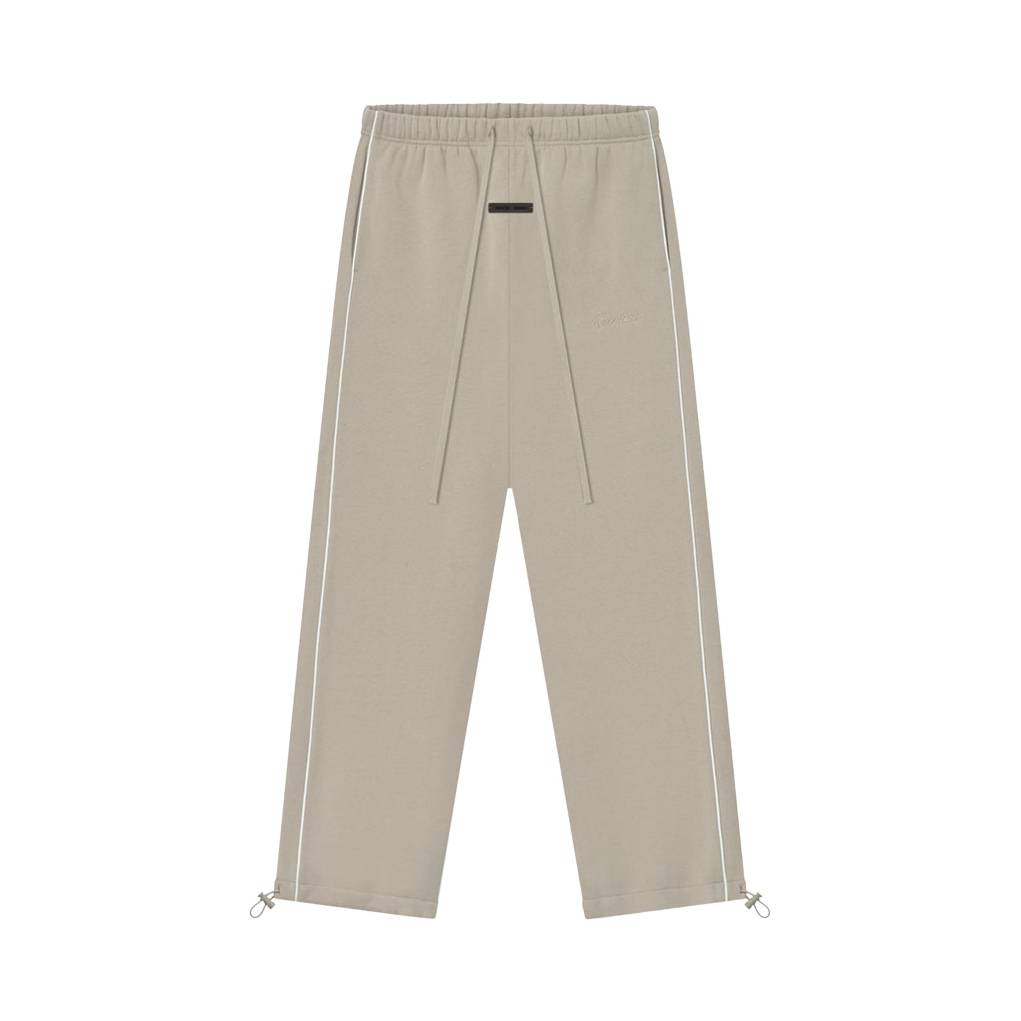 Pre-owned Essentials Fear Of God  Relaxed Fleece Sweatpant With Piping 'timber/cloud White' | Cream | Men's Siz