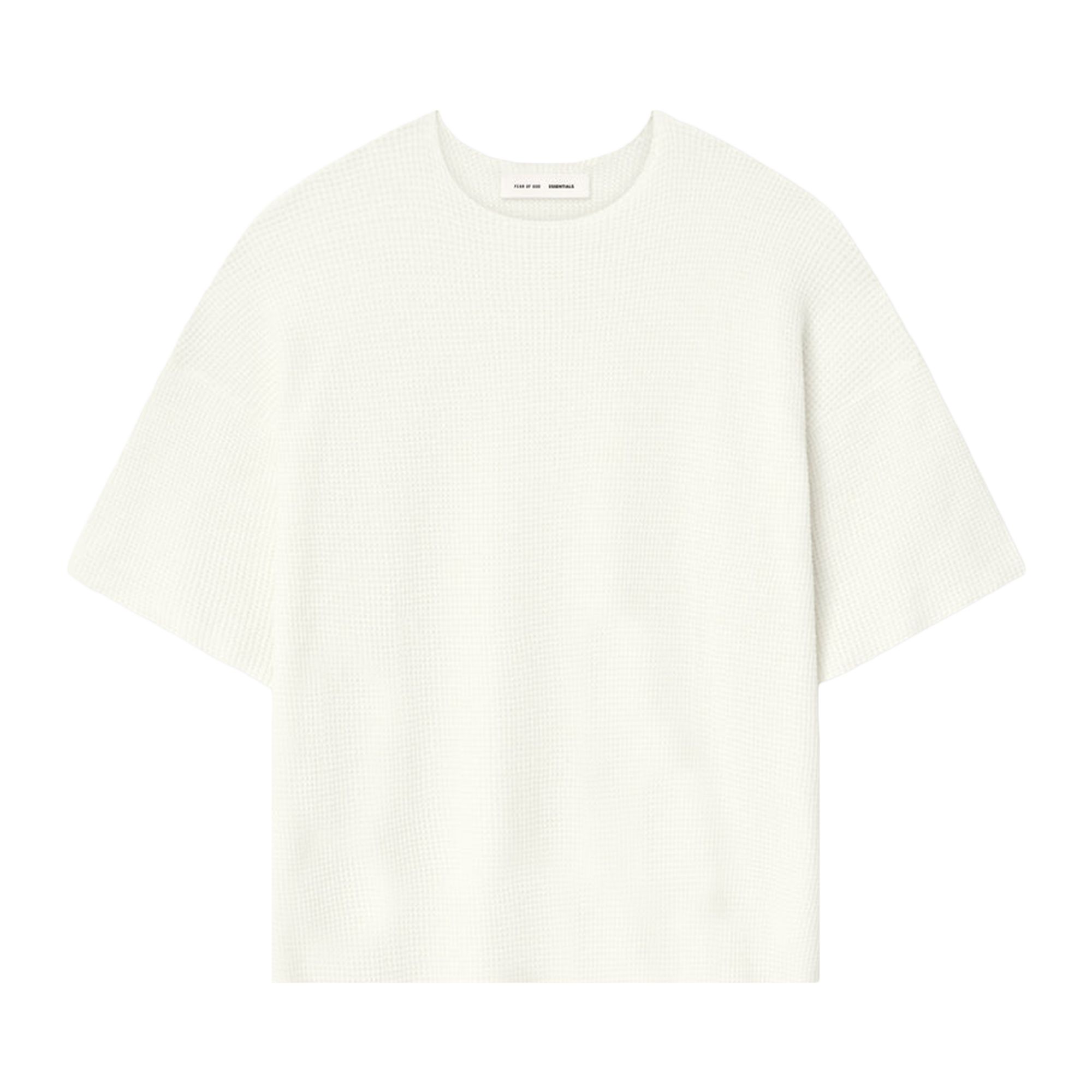 Pre-owned Essentials Fear Of God Waffle Short Sleeve Sweater 'cloud White' | Men's Size Xs