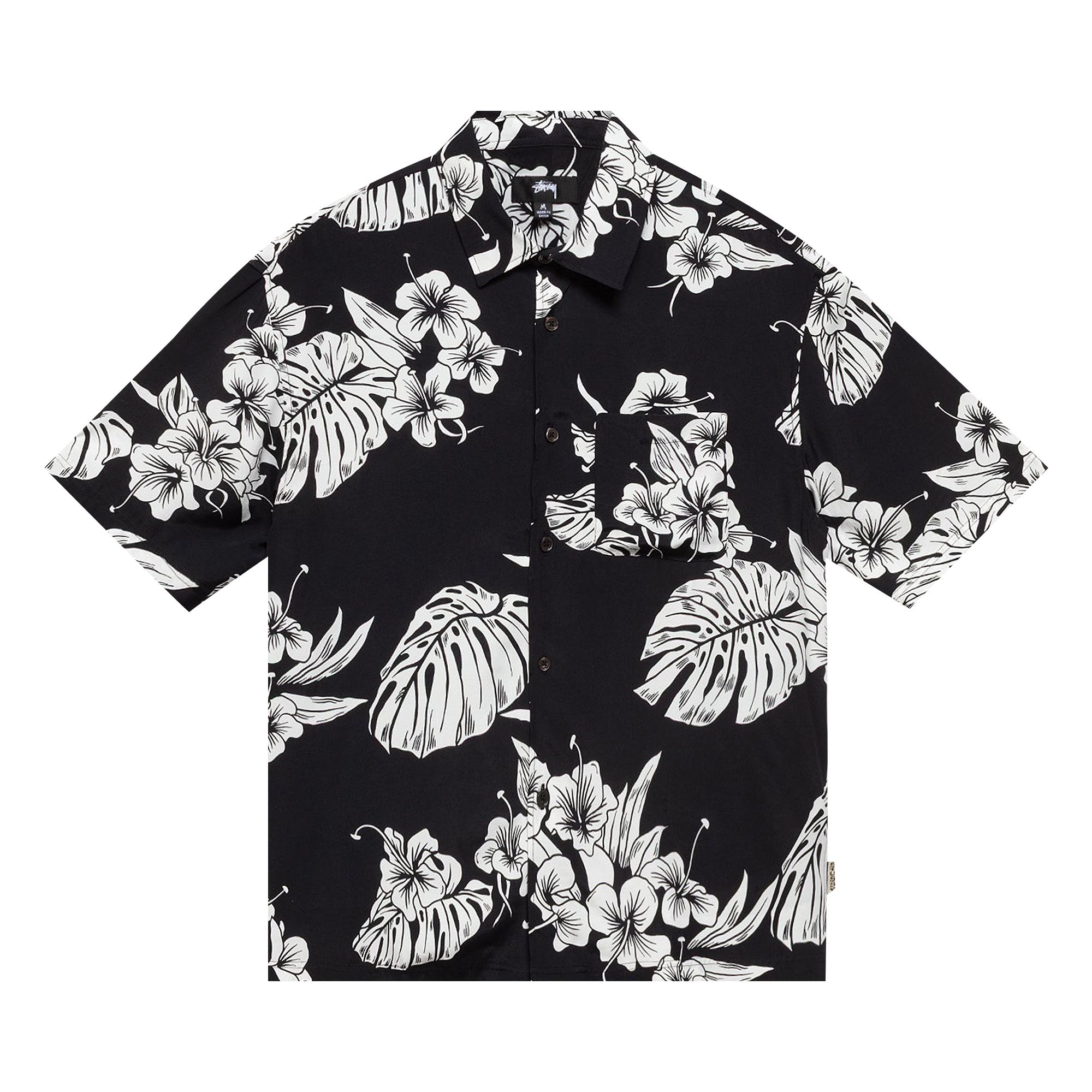 Pre-owned Stussy Hawaiian Short-sleeve Shirt 'black' | Men's Size L