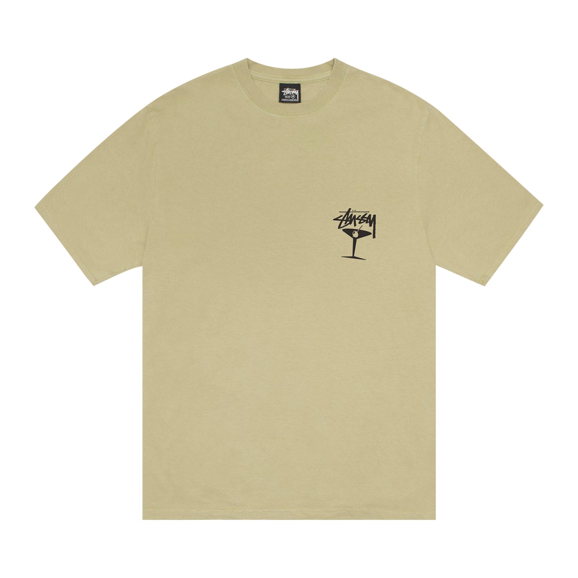 Pre-owned Stussy Martini Tee Pigment Dyed 'elm' | Green | Men's Size L