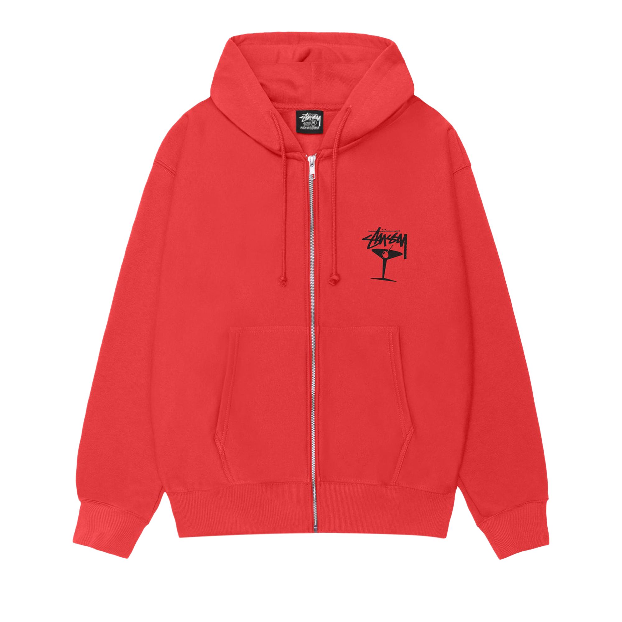 Pre-owned Stussy Martini Zip Hoodie 'cayenne' | Red | Men's Size M