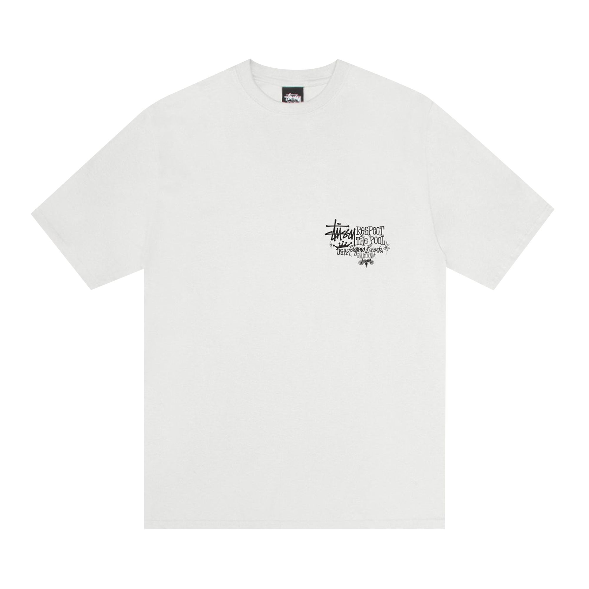 Pre-owned Stussy Respect The Pool Tee Pigment Dyed 'natural' | Cream | Men's Size S In White