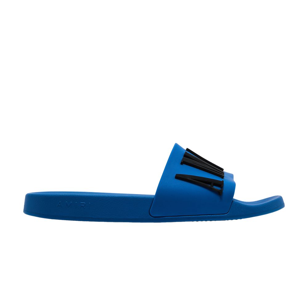 Pre-owned Amiri Rubber Classic Logo Pool Slide 'blue' | Men's Size 42