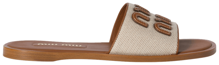 Miu Miu Wmns Slide Beige Brandy