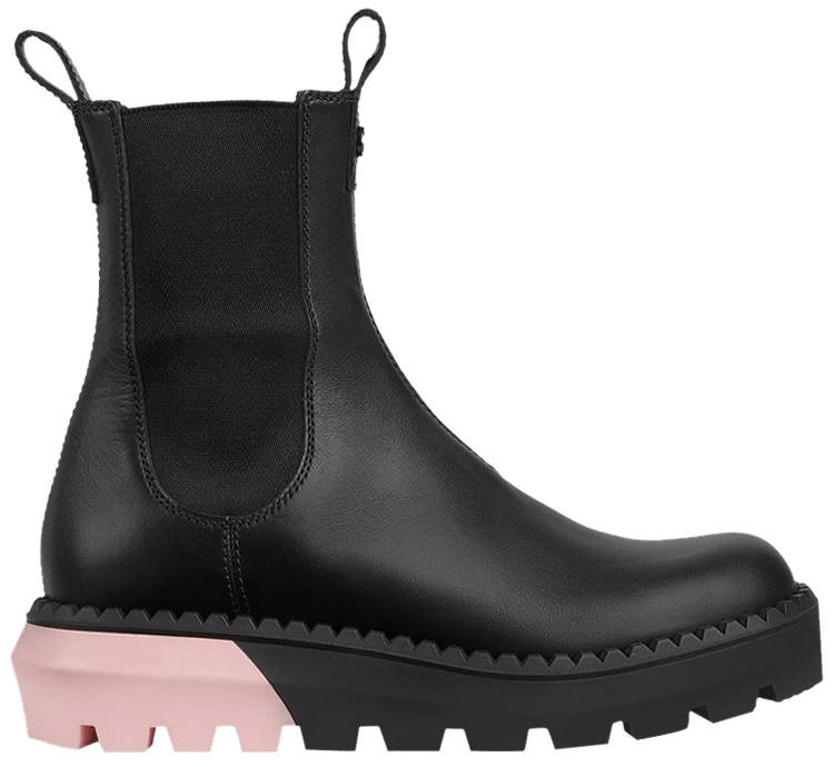 『 マーブル 』GUCCI ブーツ ブラック ピンク チェルシー 35.5 Buy Gucci Wmns Leather Chelsea Boots 'Black Pink' - 762020 AACM3