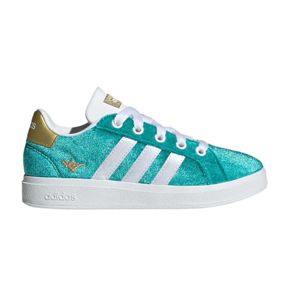 Pre-owned Adidas Originals Adidas Disney X Grand Court 2.0 K 'jasmine' | Teal | Kid's Size 3.5