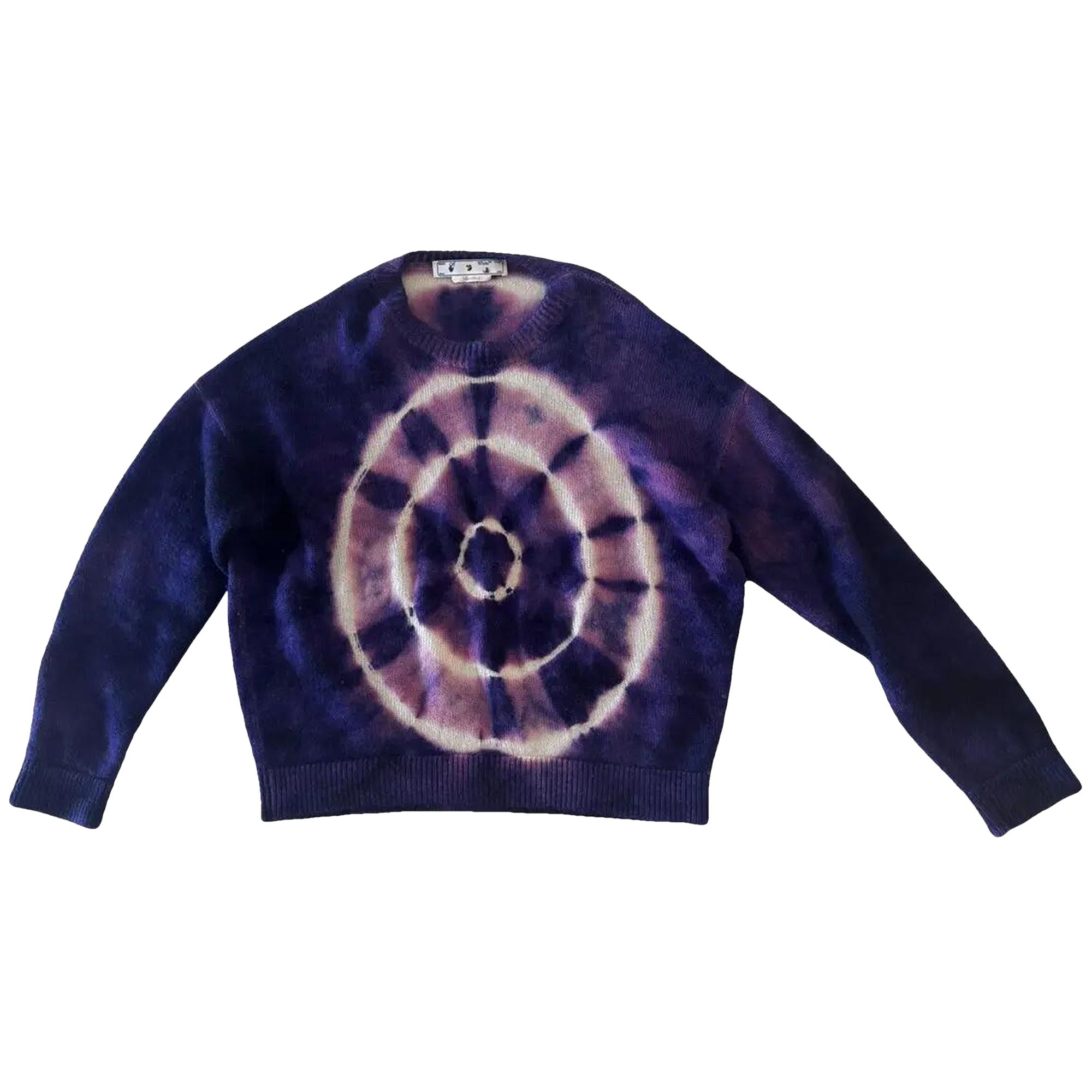 Pre-owned Off-white Tie Dye Mohair Skate Sweater 'purple' | Men's Size S