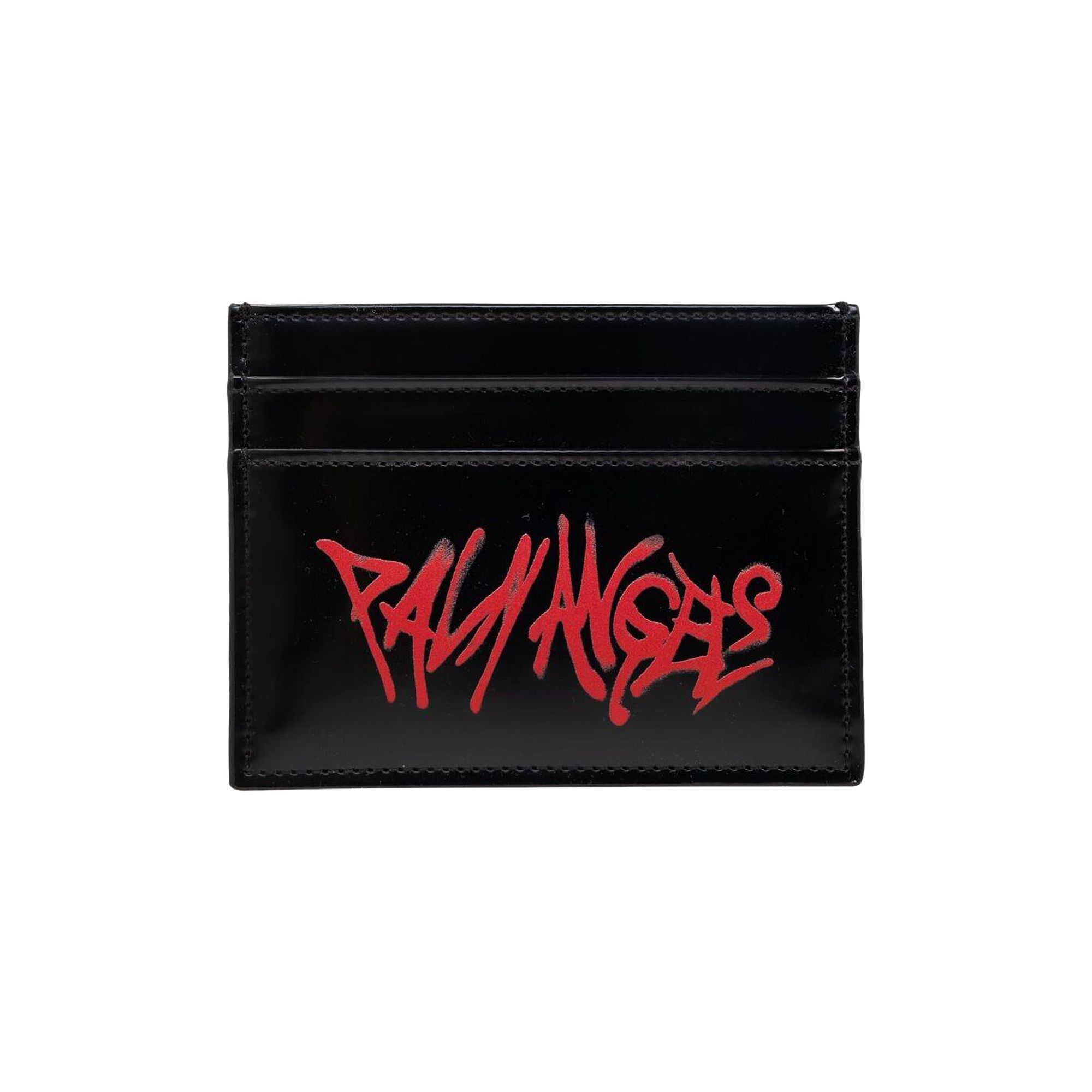 Pre-owned Palm Angels Graffiti Logo Cardholder 'black' | Men's Size Onesize