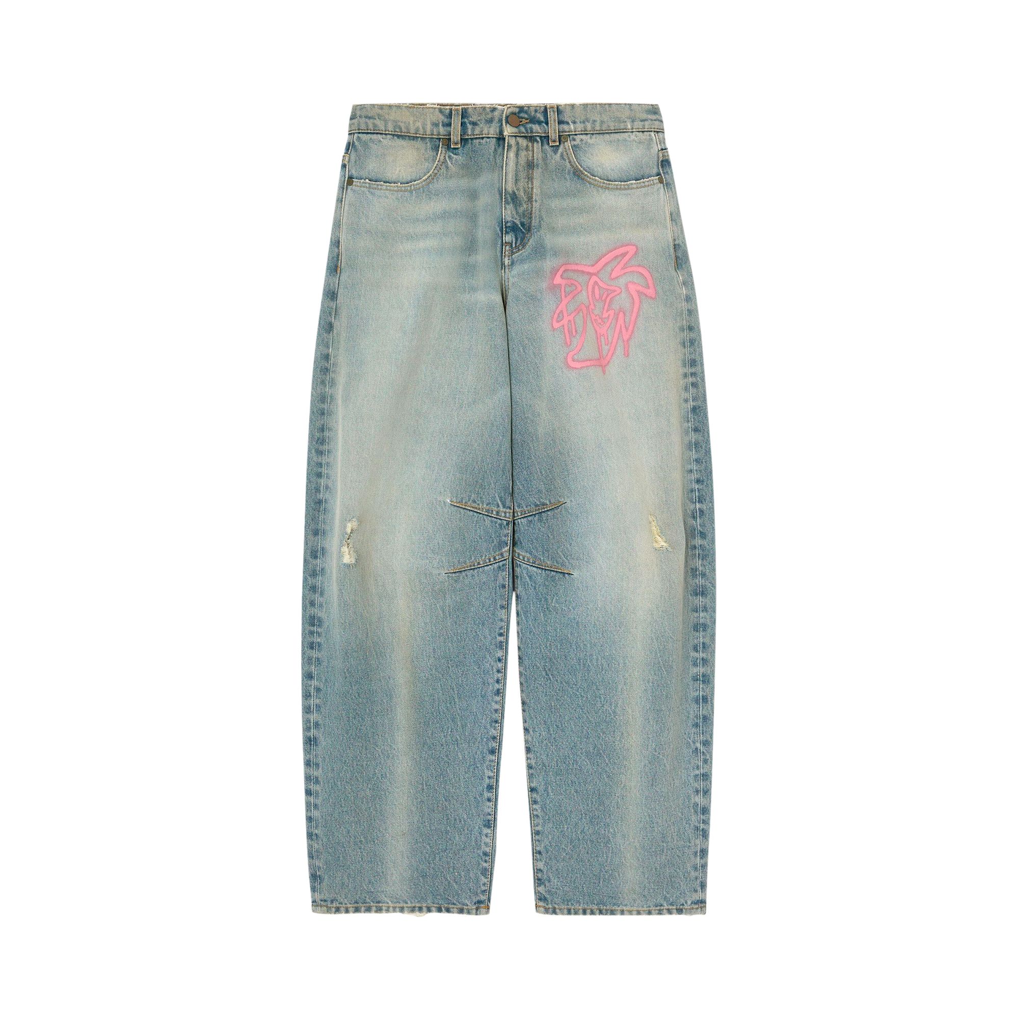 Pre-owned Palm Angels Hunter Carrot Denim Pants 'light Blue' | Men's Size 30