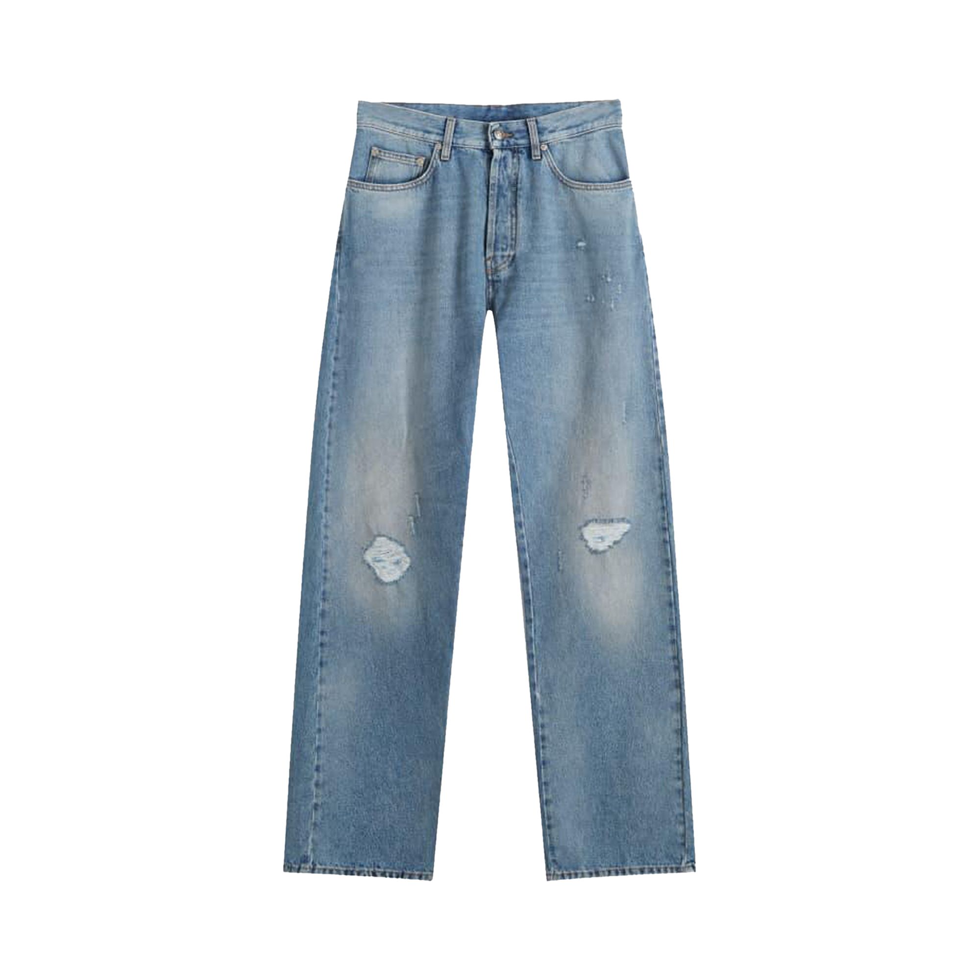 Pre-owned Palm Angels Monogram Series Loose Jeans 'light Blue' | Men's Size 31