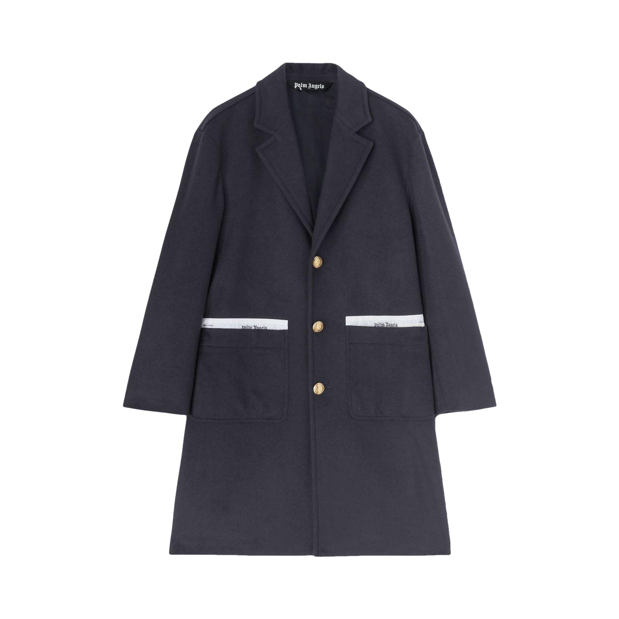 Pre-owned Palm Angels Sartorial Tape Uniform Coat 'navy' | Blue | Men's Size 46