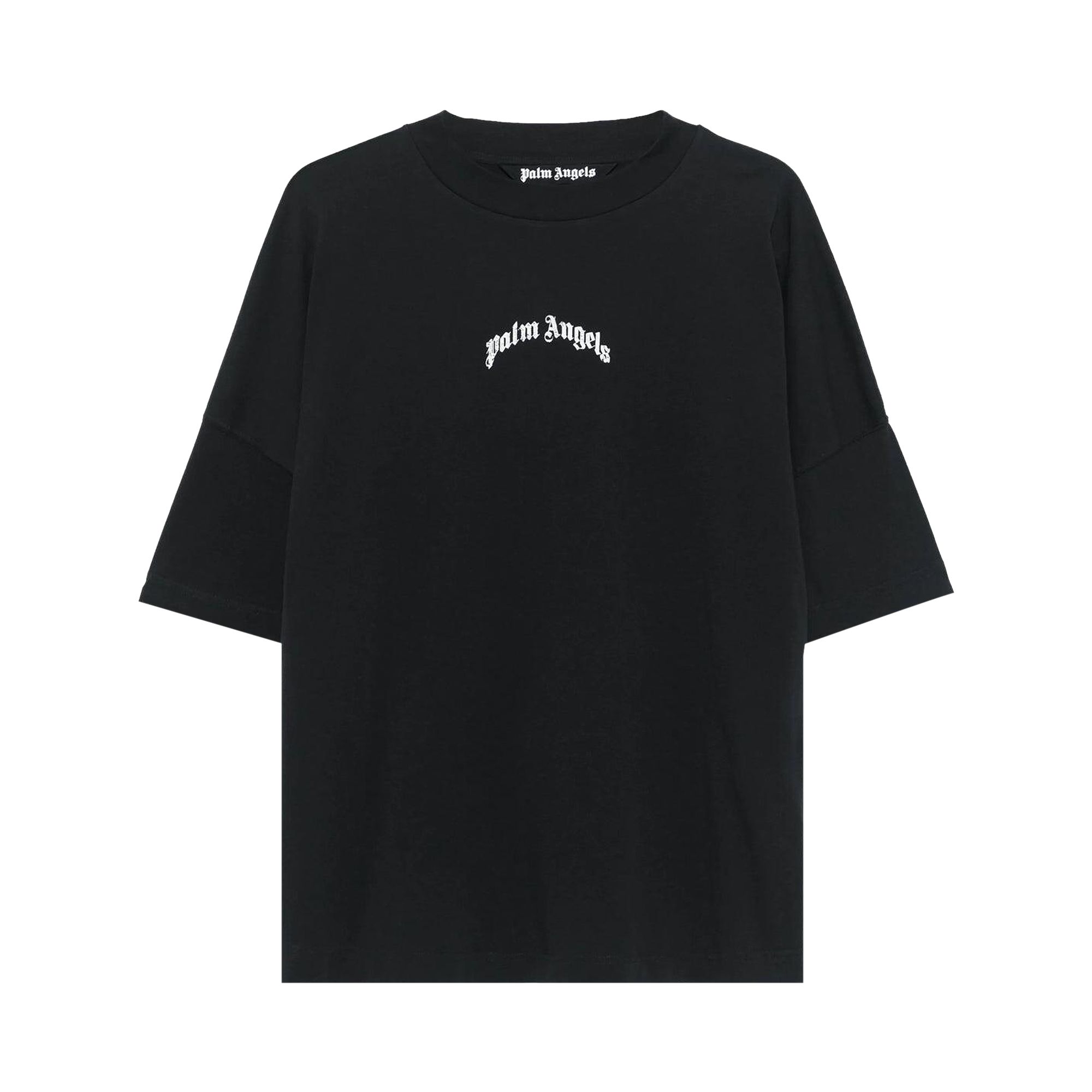 Pre-owned Palm Angels Back Curved Logo Over T-shirt 'black' | Men's Size Xs