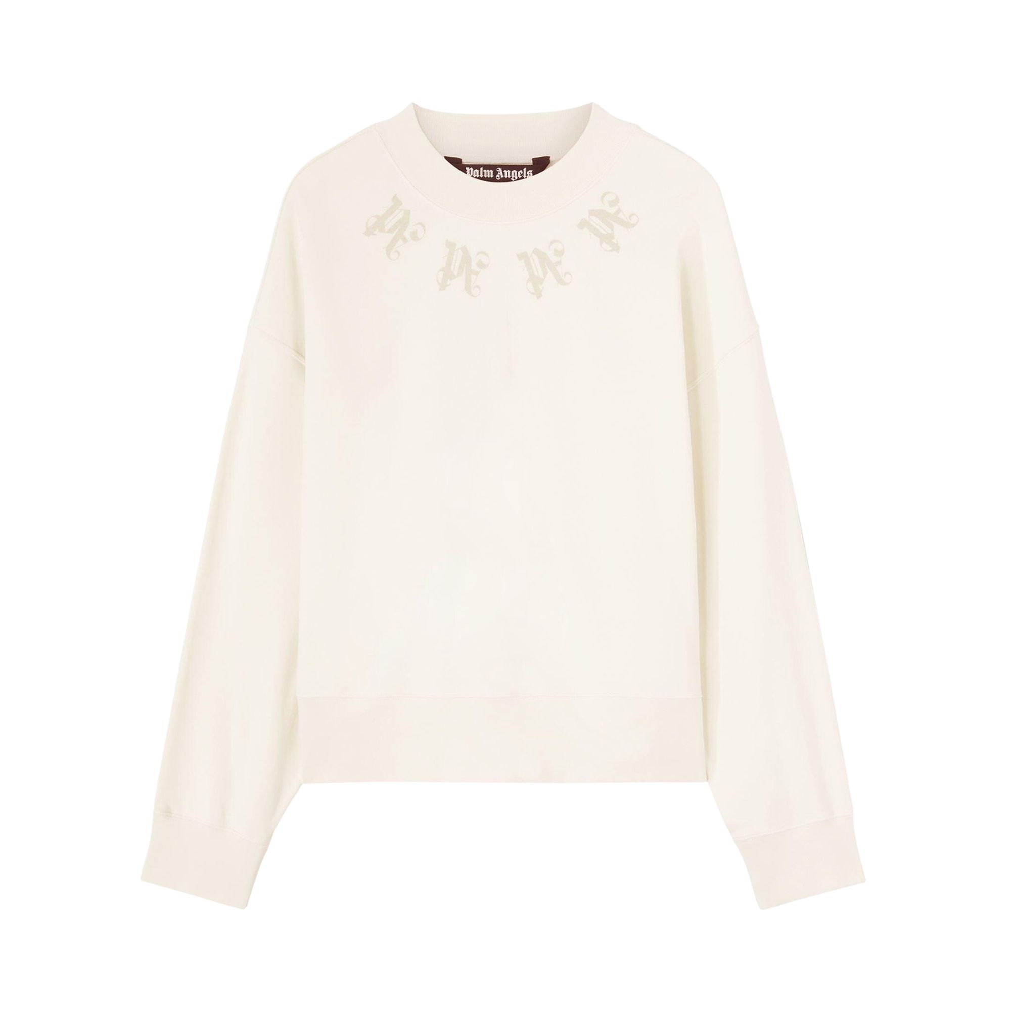 Pre-owned Palm Angels Statement Monogram Sweatshirt 'light Beige' | Tan | Men's Size Xl