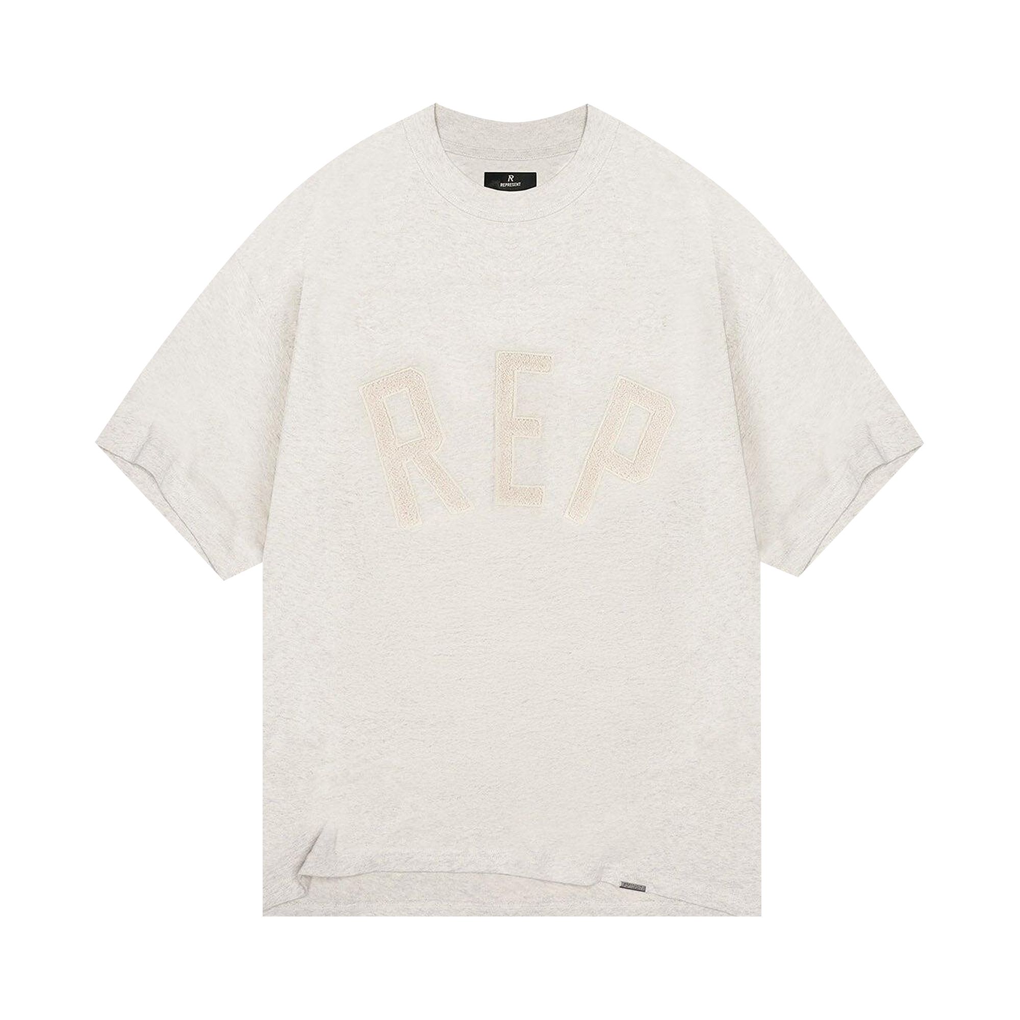 Pre-owned Represent Clo Rep Appliqué T-shirt 'cream' | Men's Size S In White