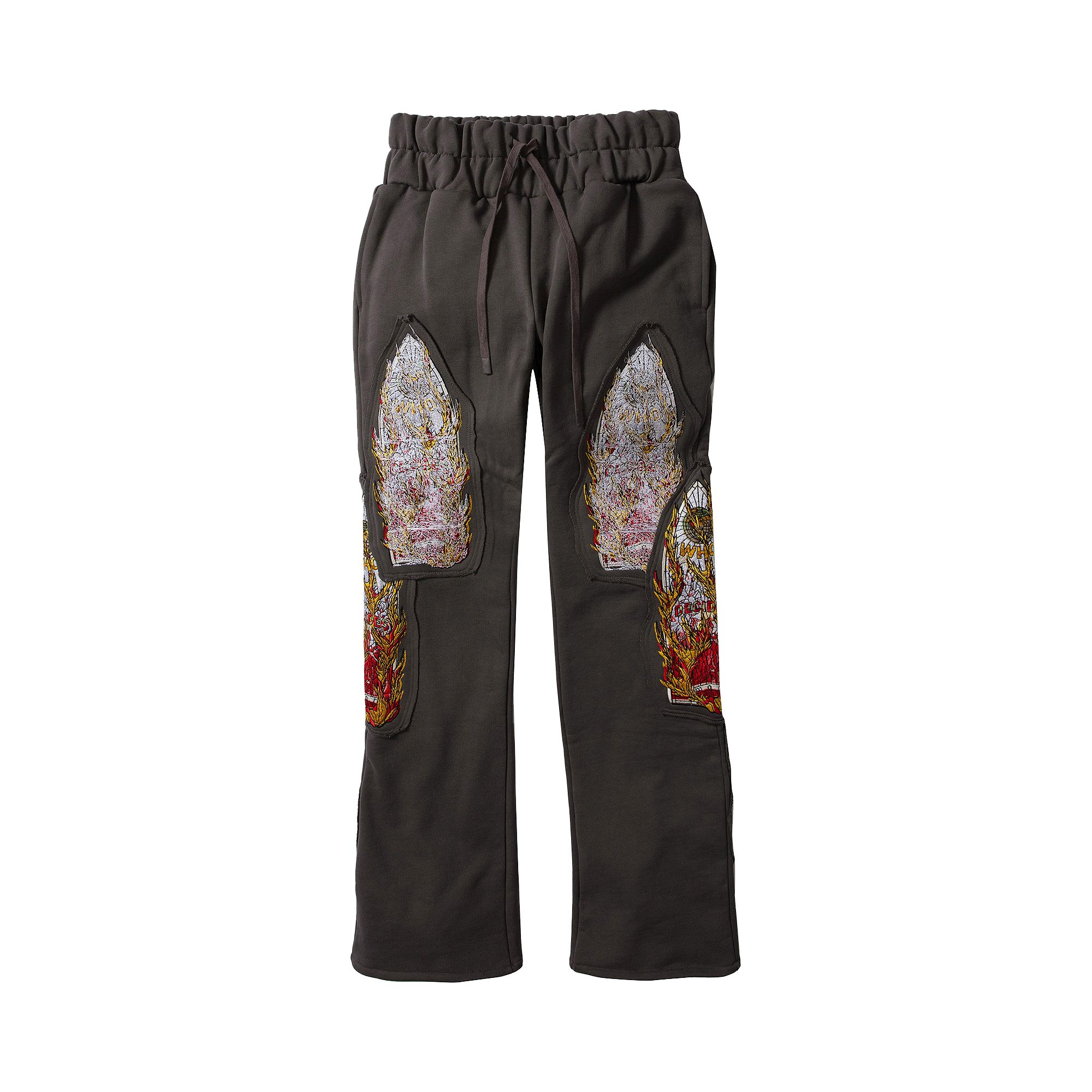 Pre-owned Who Decides War Triple Flame Glass Sweatpants 'vintage Grey' | Men's Size M