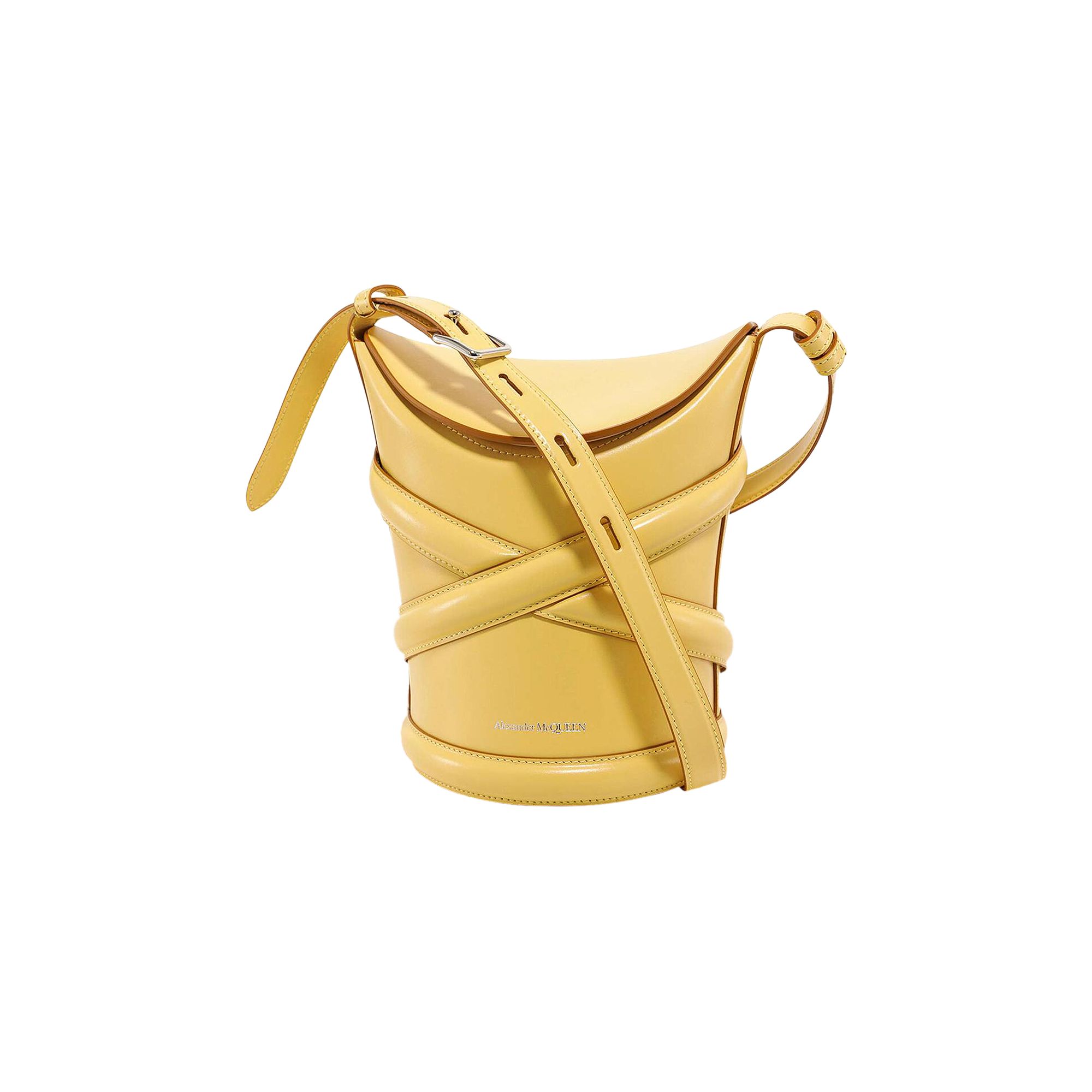 Pre-owned Alexander Mcqueen Curve Bucket Bag 'yellow' | Women's Size Onesize