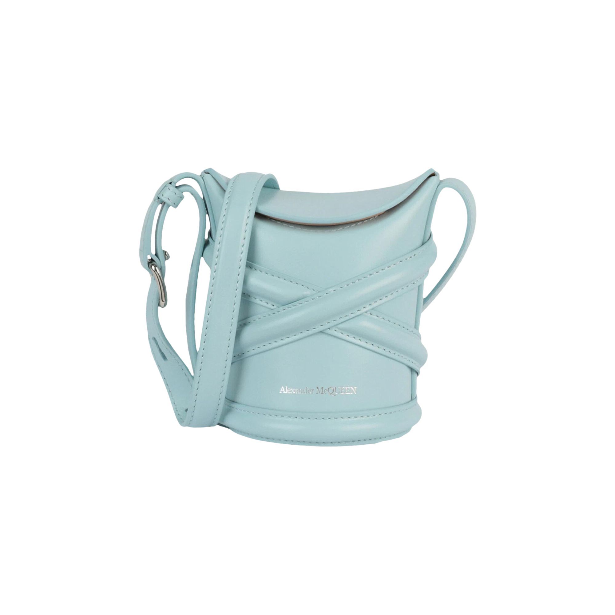 Pre-owned Alexander Mcqueen The Curve Mini Shoulder Bag 'pale Blue' | Women's Size Onesize