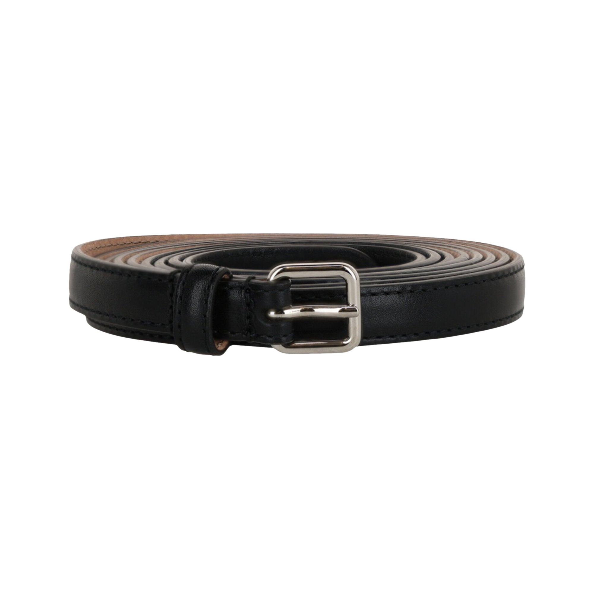 Pre-owned Alexander Mcqueen Skinny Double Belt 'black' | Women's Size 70