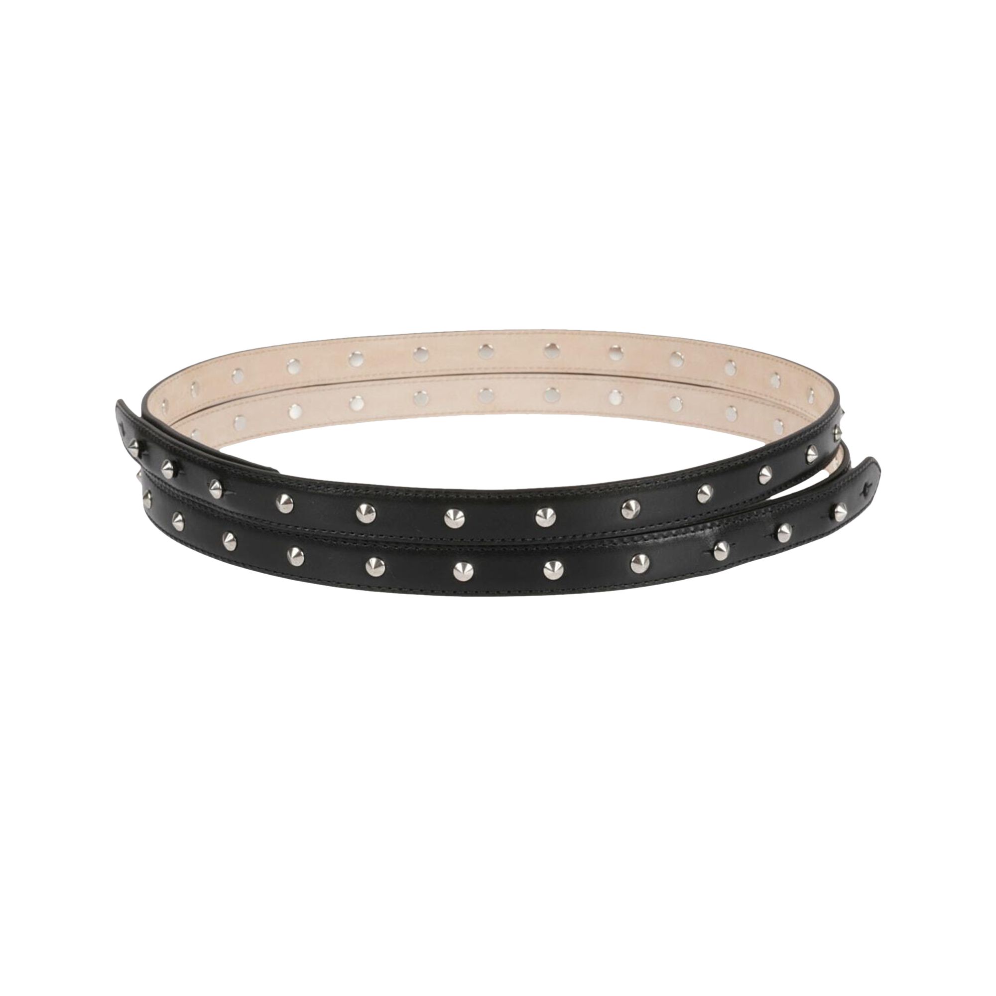 Pre-owned Alexander Mcqueen Studded Double Belt 'black' | Women's Size 65