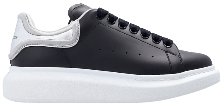 Alexander McQueen Wmns Oversized Sneaker Embroidered Heel   Navy Silver