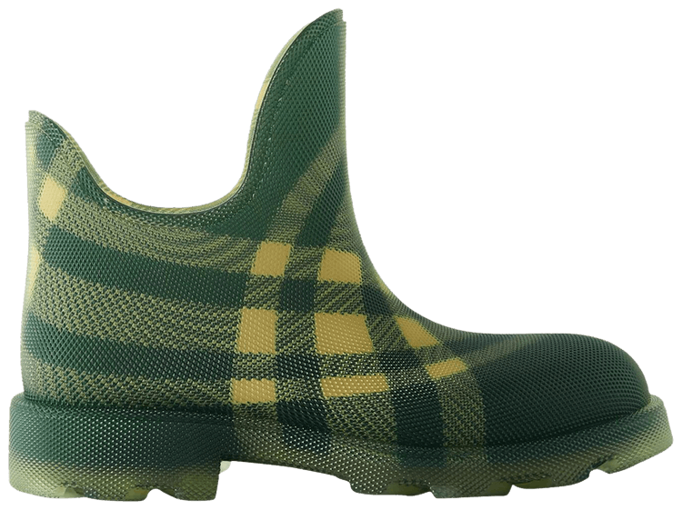 Burberry Round Toe Slip On Boot Primrose Checkerboard