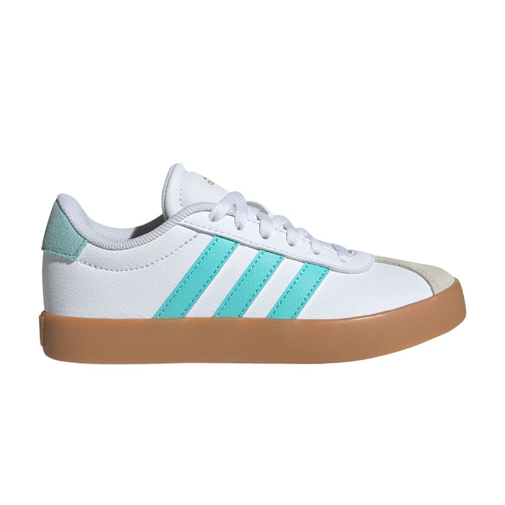 Pre-owned Adidas Originals Adidas Vl Court 3.0 K 'white Flash Aqua' | Kid's Size 2.5