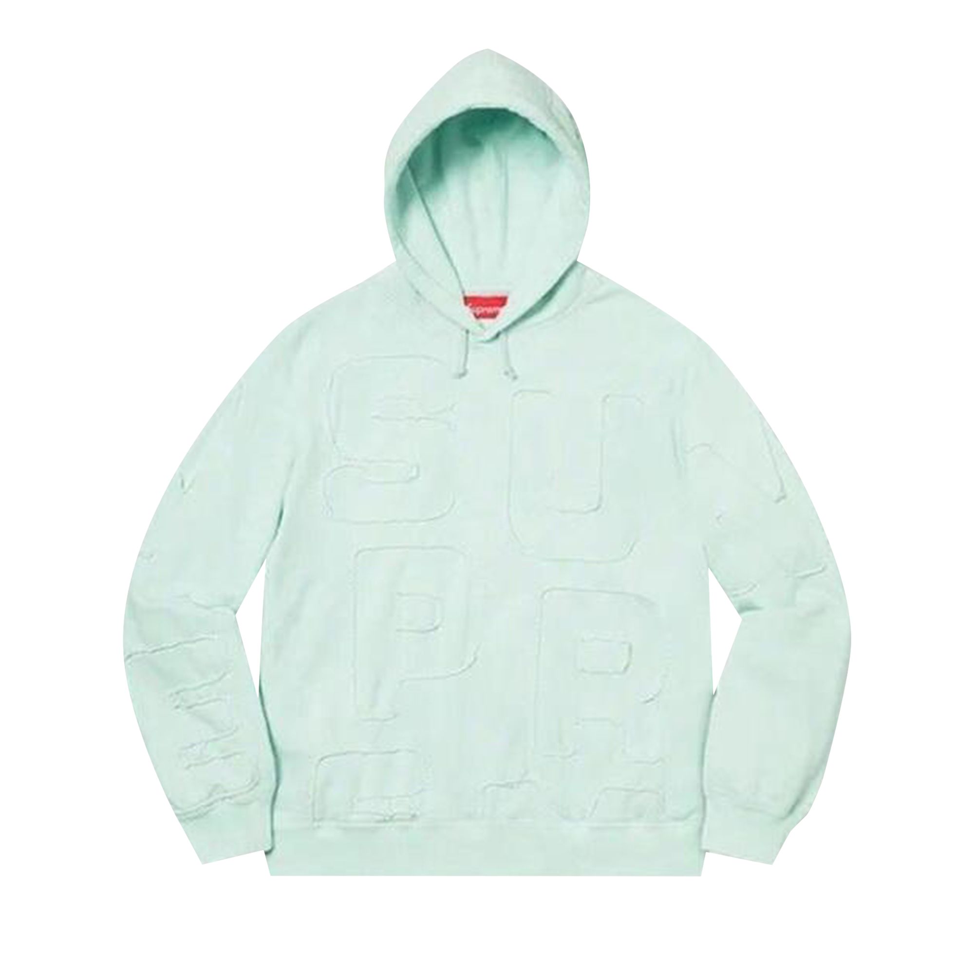 Pre-owned Supreme Cutout Letters Hooded Sweatshirt 'ice Blue' | Men's Size M
