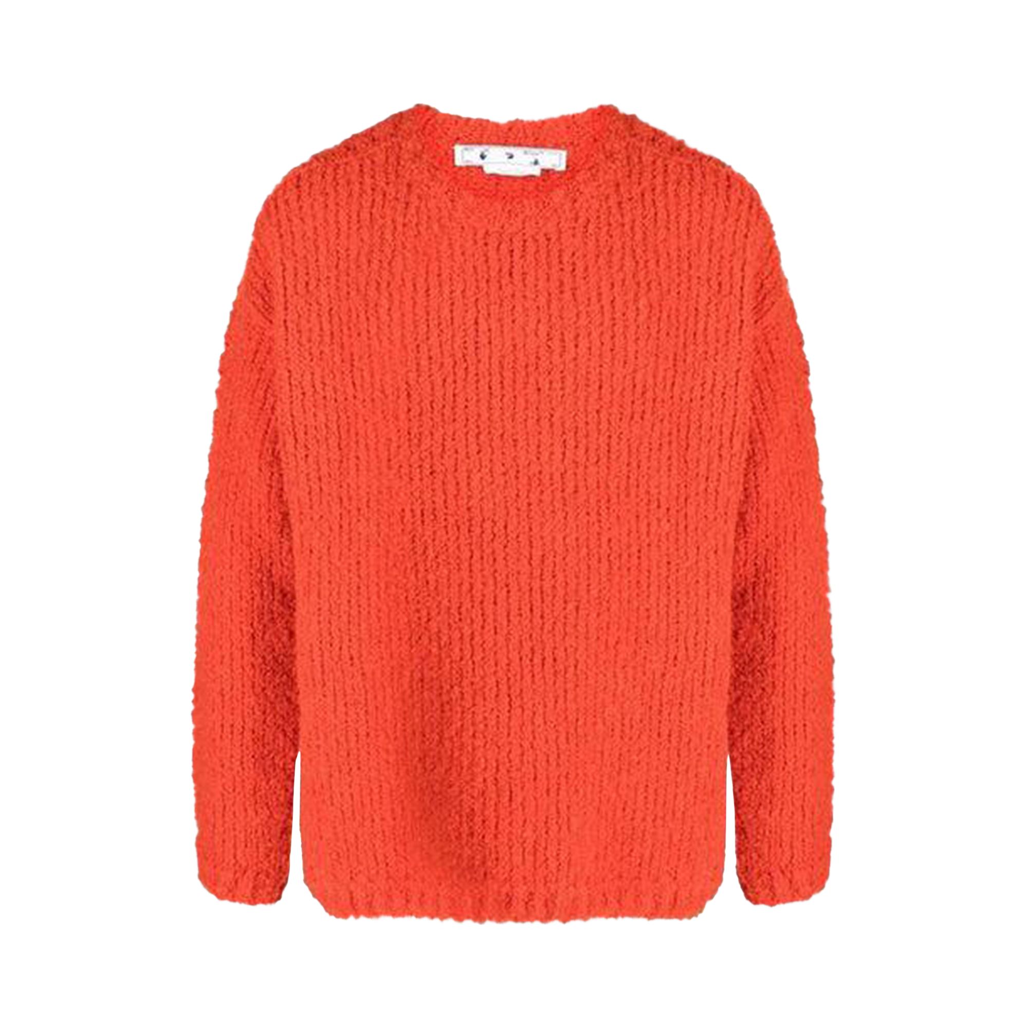 Pre-owned Off-white Funky Chunky Knit Sweater 'orange' | Men's Size S