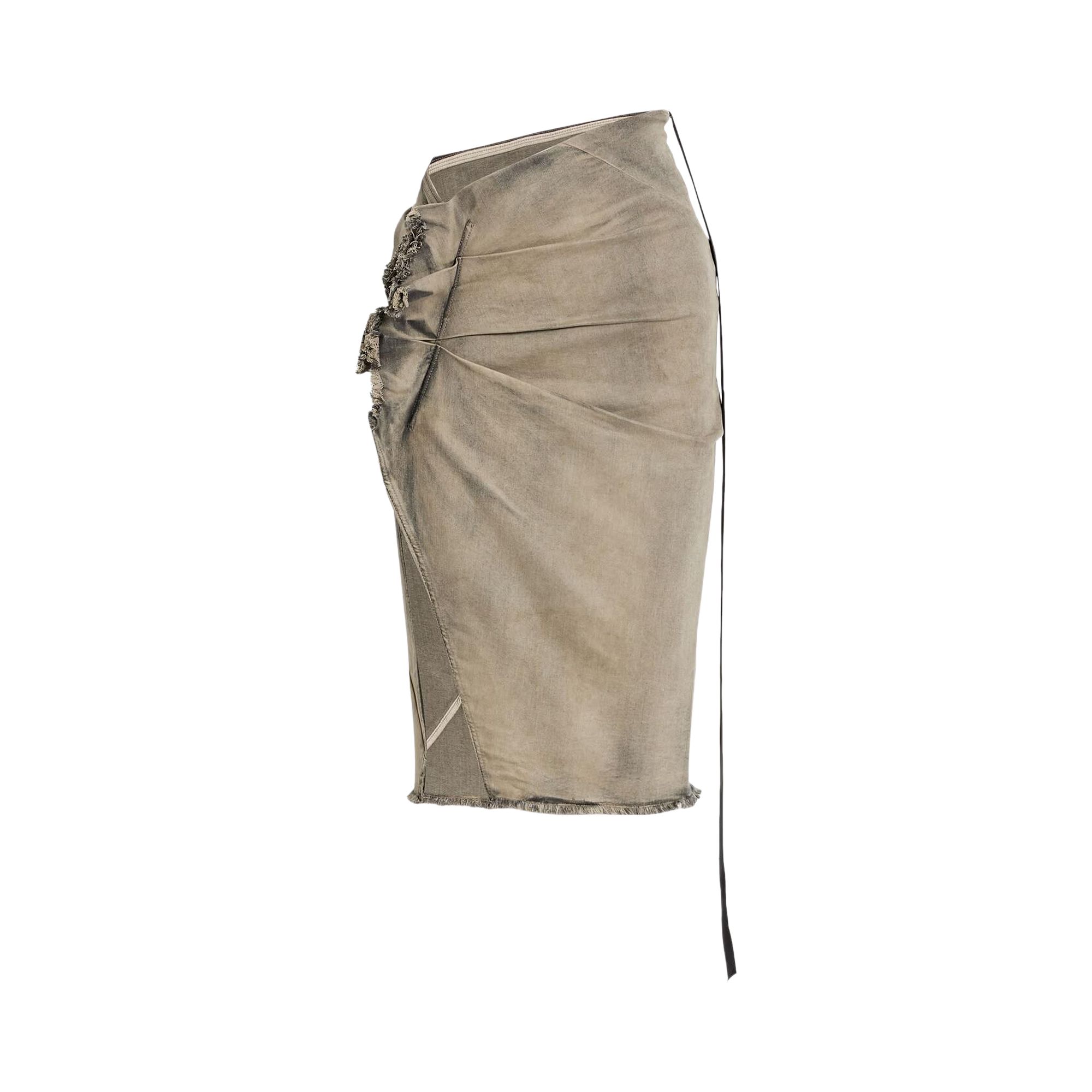 Pre-owned Rick Owens Drkshdw Edfu Knee Skirt 'mineral Pearl' | Brown | Women's Size Xs