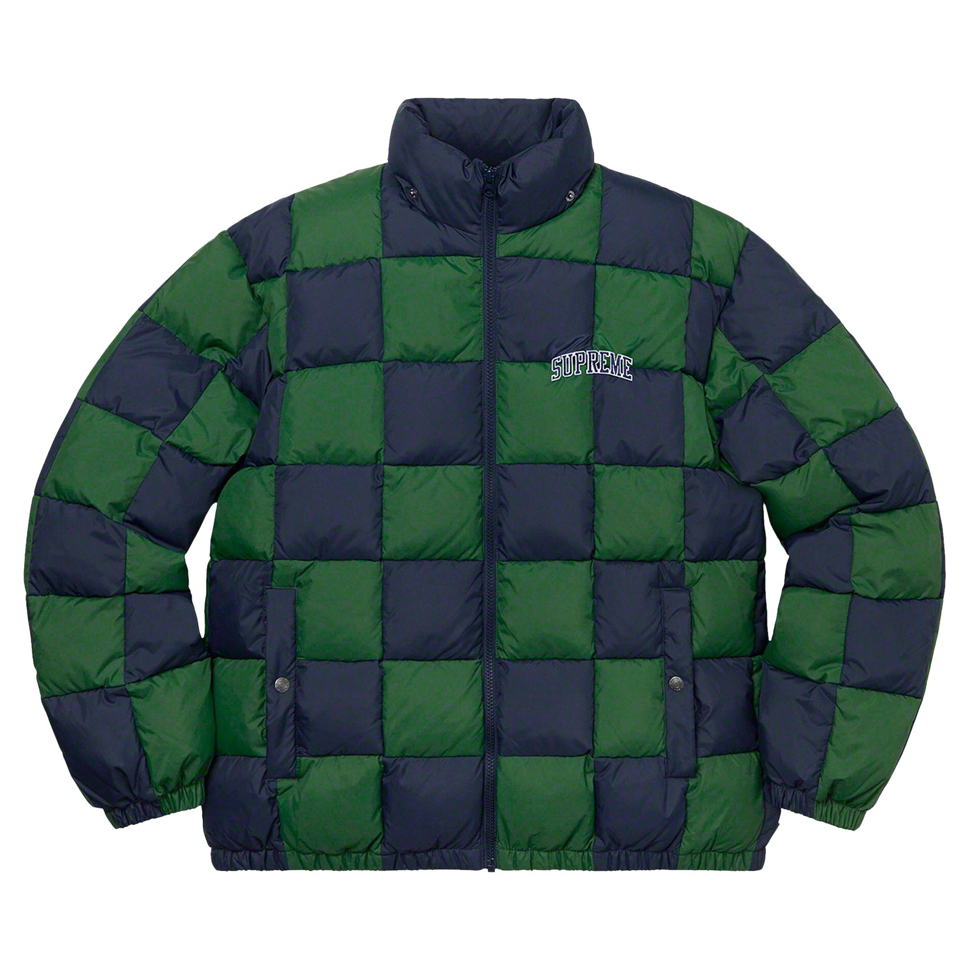Pre-owned Supreme Checkerboard Puffy Jacket 'navy' | Blue | Men's Size S