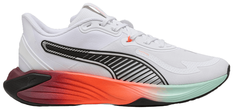 Puma PWR Hybrid White Black Glowing Red