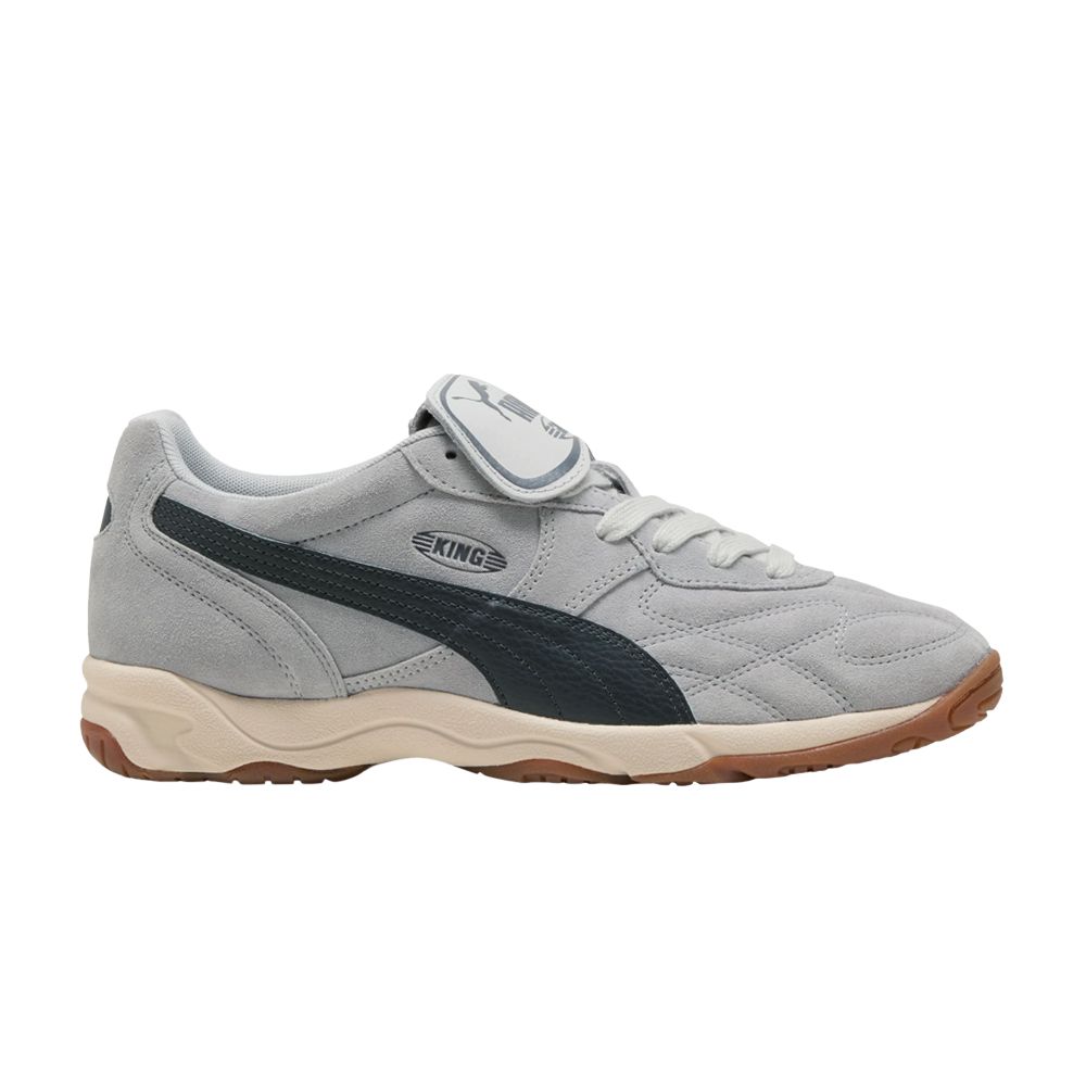 Puma King Indoor Suede 'Grey Echo Alpine Snow' | Men's Size 8.5 - 404280-01