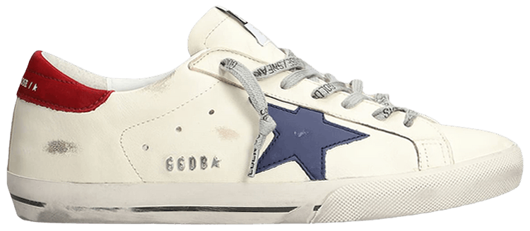 Golden Goose Superstar White Blue Red