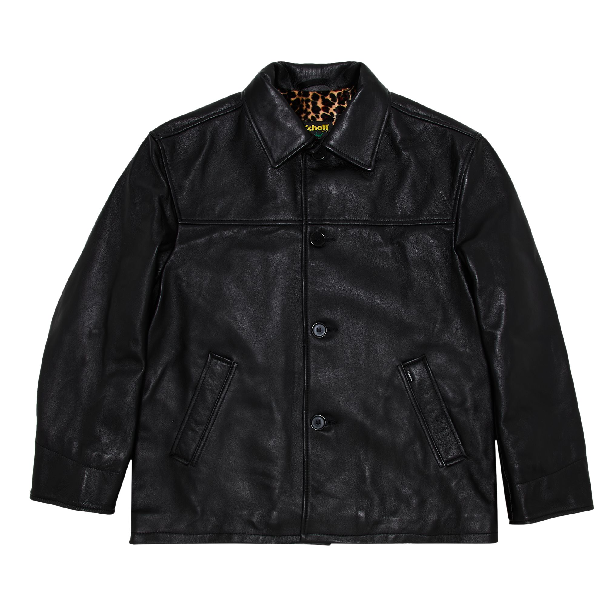 Pre-owned Supreme X Schott Leather Car Coat 'black' | Men's Size L