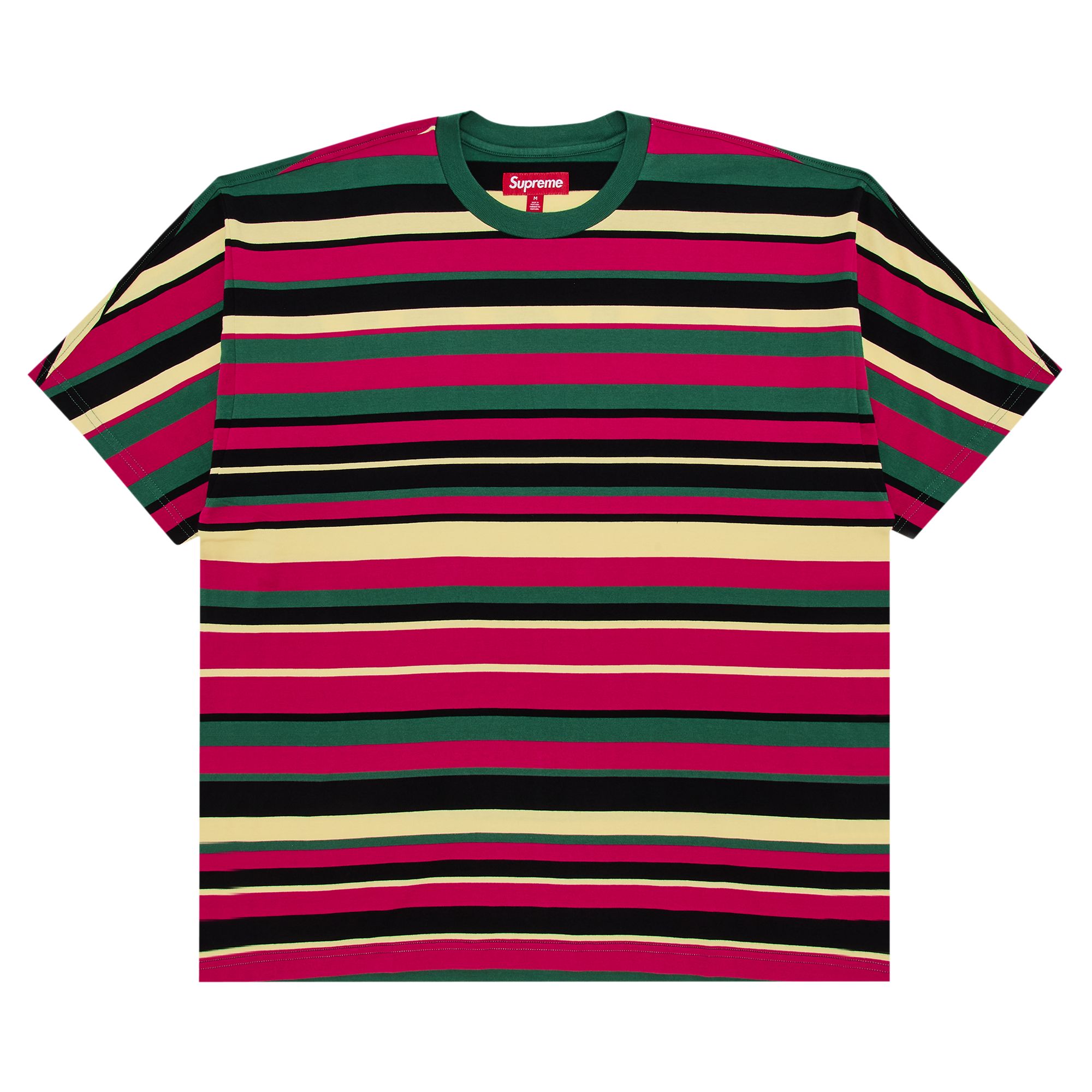 Pre-owned Supreme Intarsia Short-sleeve Top 'stripe' | Multi-color | Men's Size M
