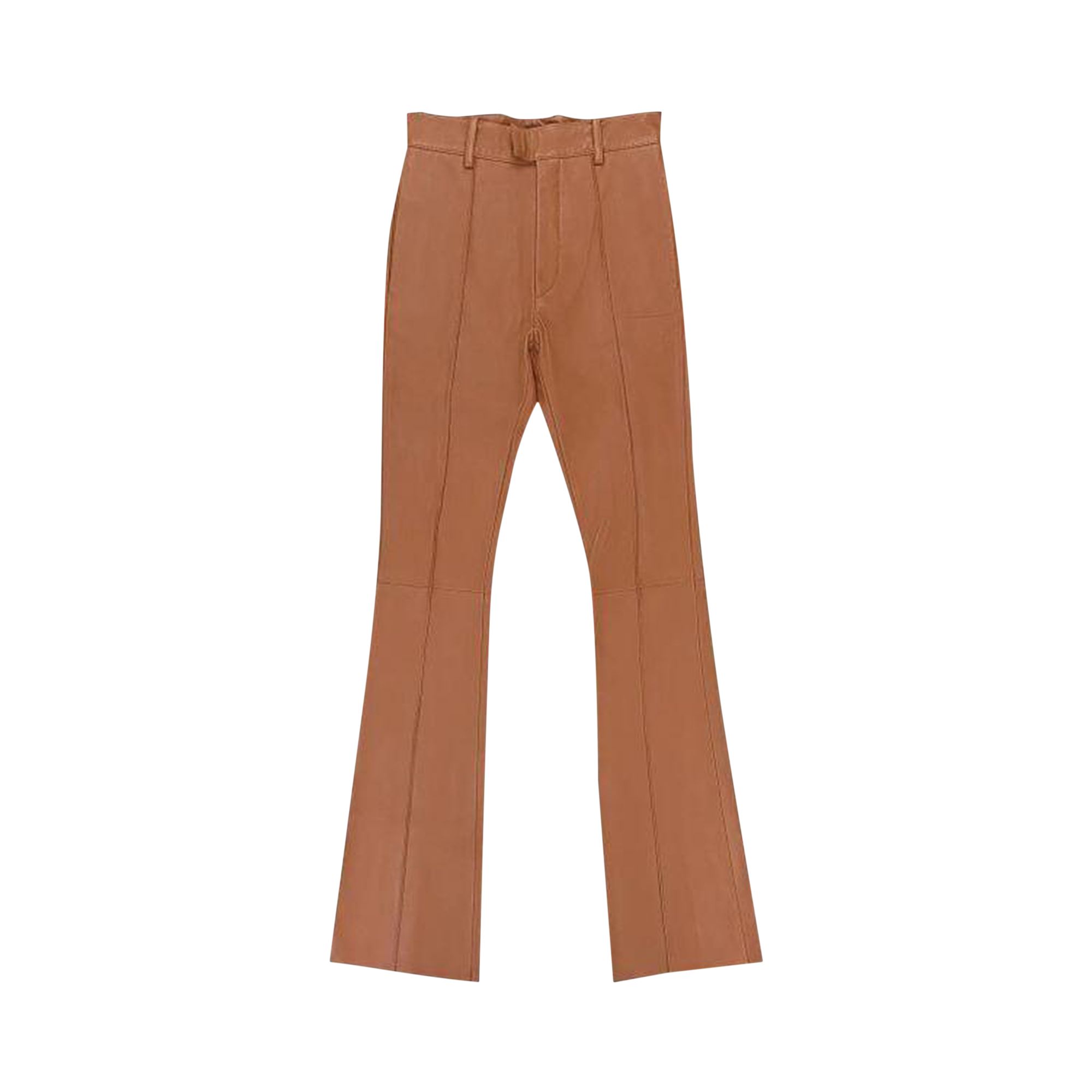 Pre-owned Amiri Flare Leather Pants 'brown' | Men's Size 46